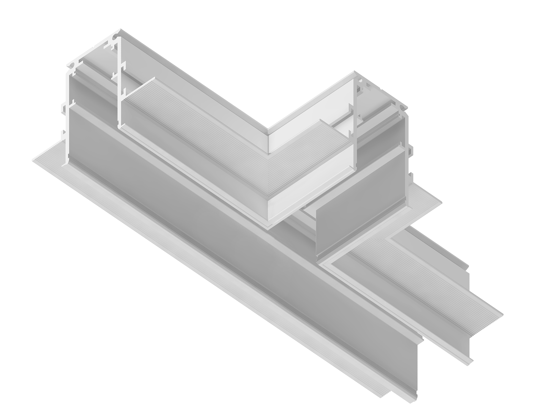 GL3355 WH белый коннектор т-образный встраиваемый 170*85*46,8