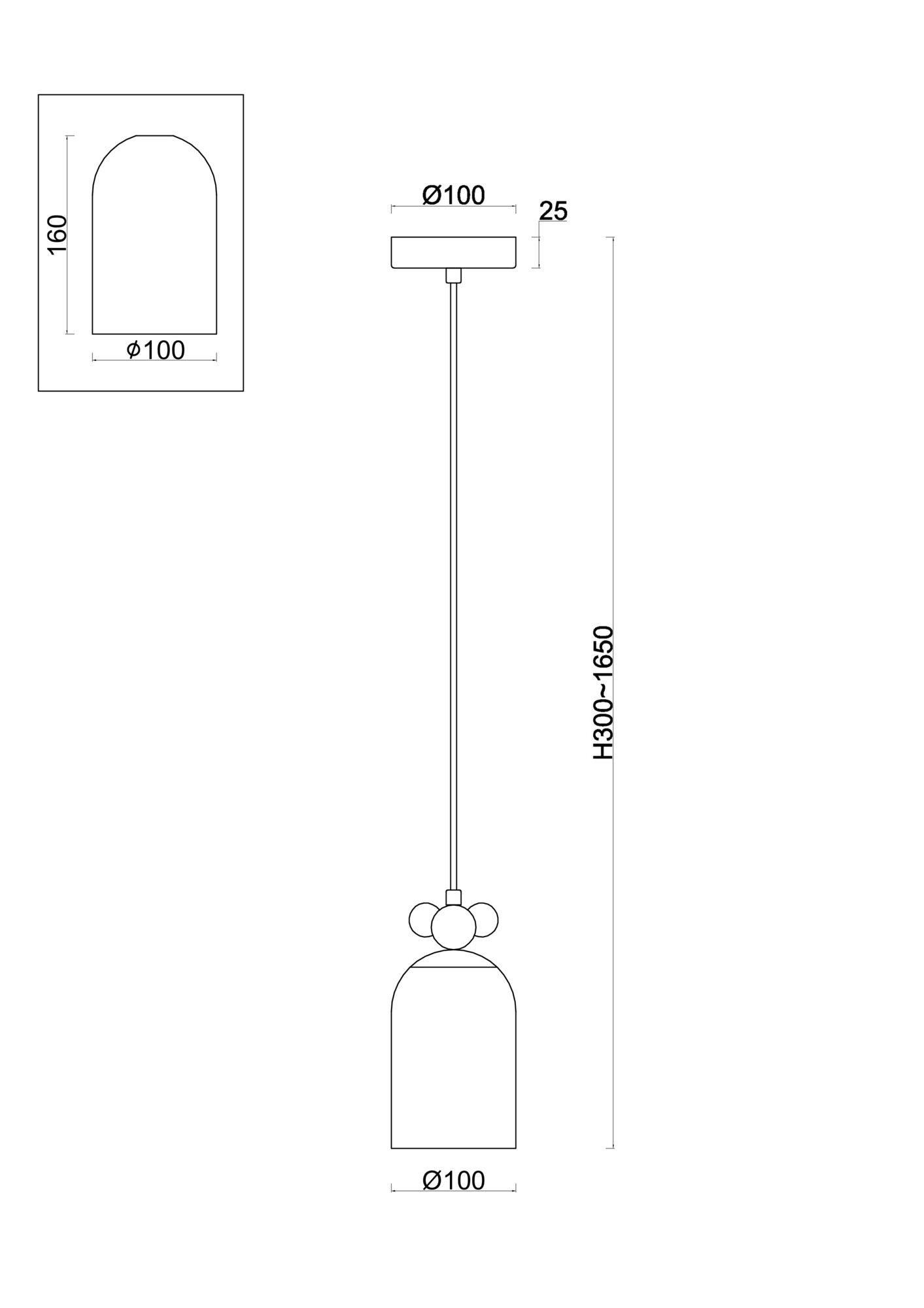 Подвесной светильник Freya FR5365PL-01CH