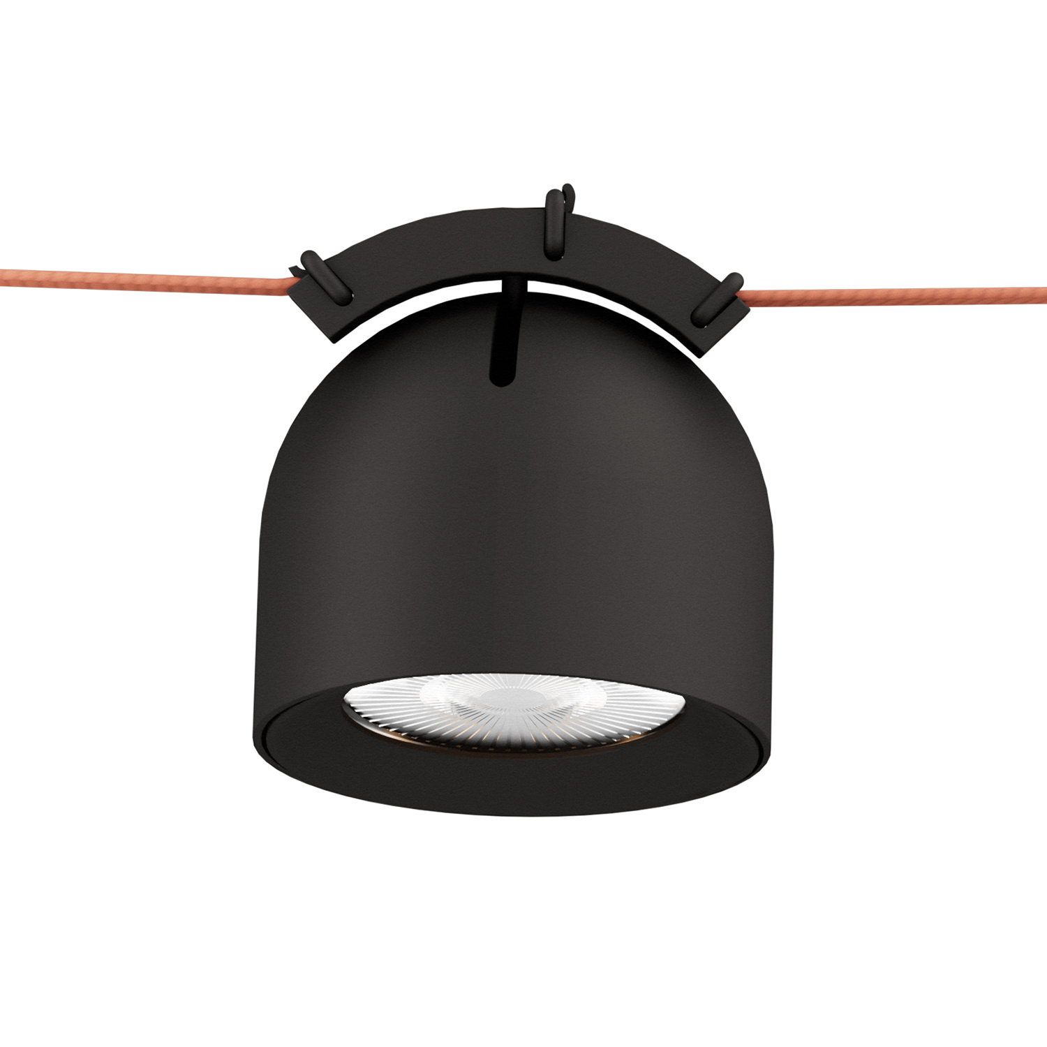 DK5540-BK Поворотный светильник для трека-ремня Belty, серия Spot, со светодиодом, D100*H107мм, 48V DC, 12W, RA90, 38°, 4000K, IP20, черный, алюминий