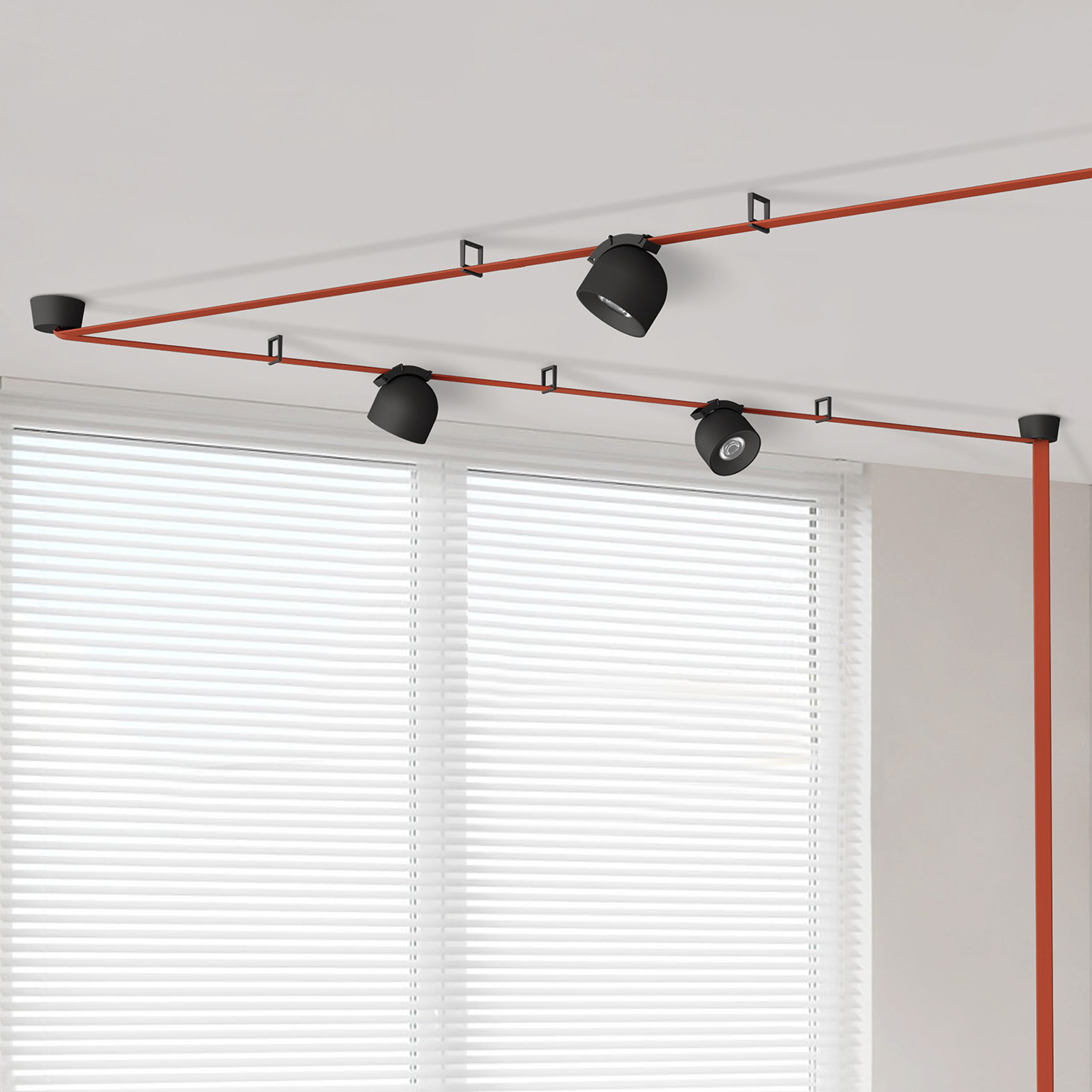 DK5540-BK Поворотный светильник для трека-ремня Belty, серия Spot, со светодиодом, D100*H107мм, 48V DC, 12W, RA90, 38°, 4000K, IP20, черный, алюминий