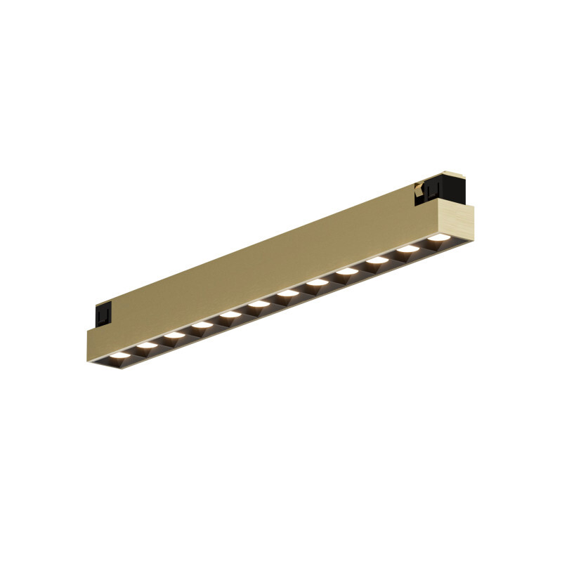 DK5771-SB Светильник для трека SHINE GRILL со светодиодом, L231*W19*H27, 48V DC, 10W, RA?90, 3000K, IP20, сатинированная латунь, алюминий