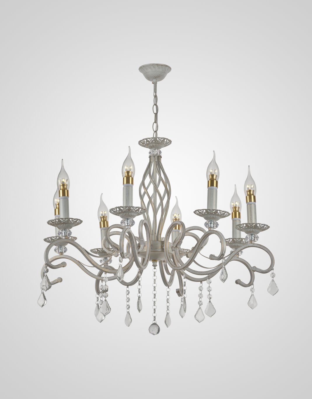 Подвесная люстра P9680-8 WT+GD 000024294