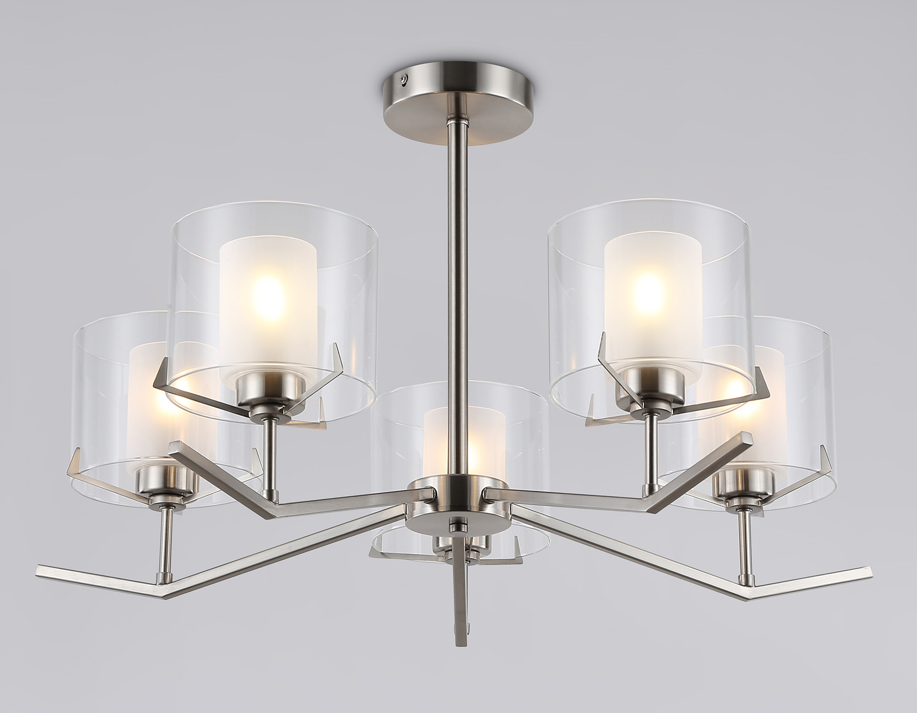 LH57001/5 SN/FR никель/белый матовый E14/5 max 40W D690*390