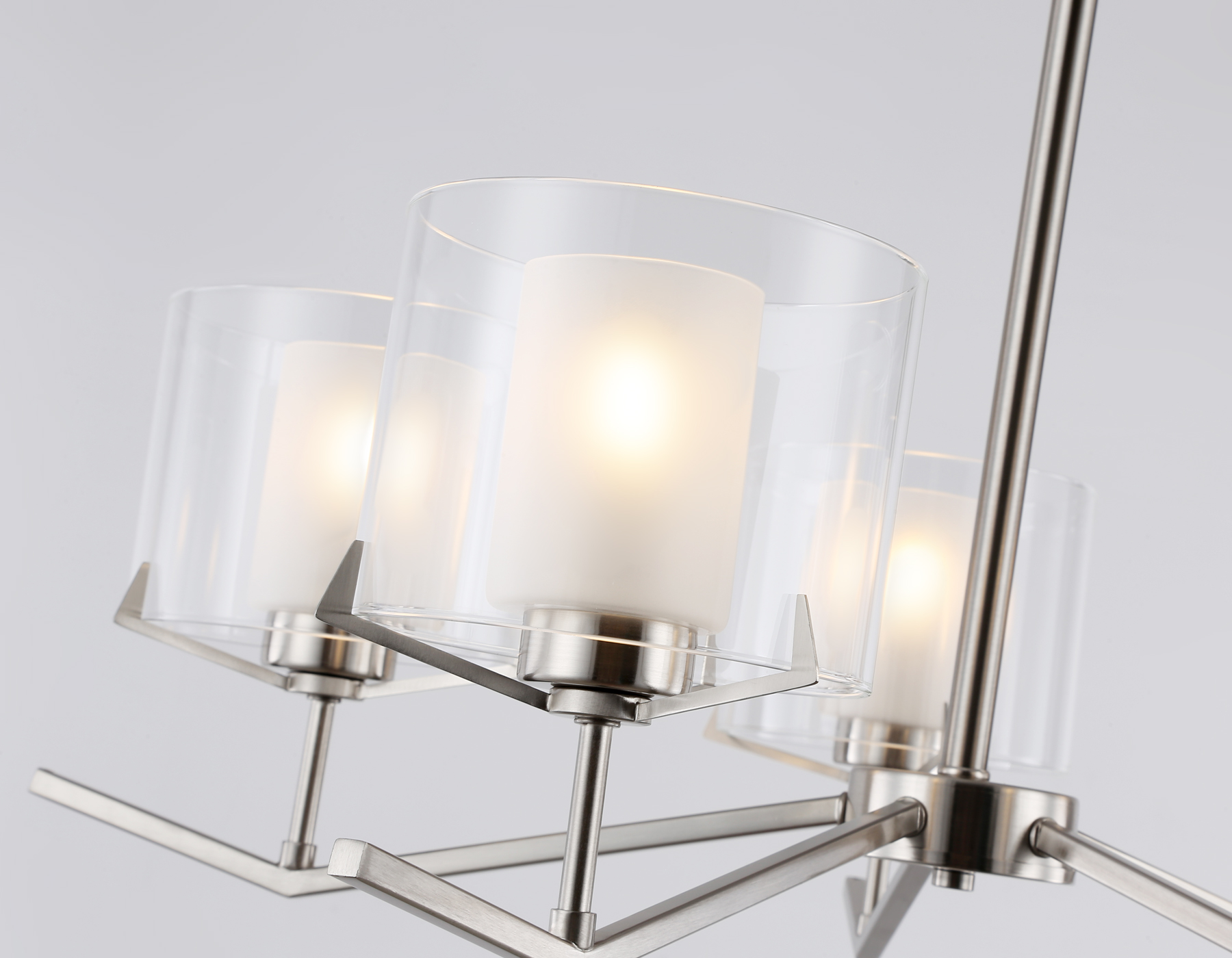 LH57001/5 SN/FR никель/белый матовый E14/5 max 40W D690*390