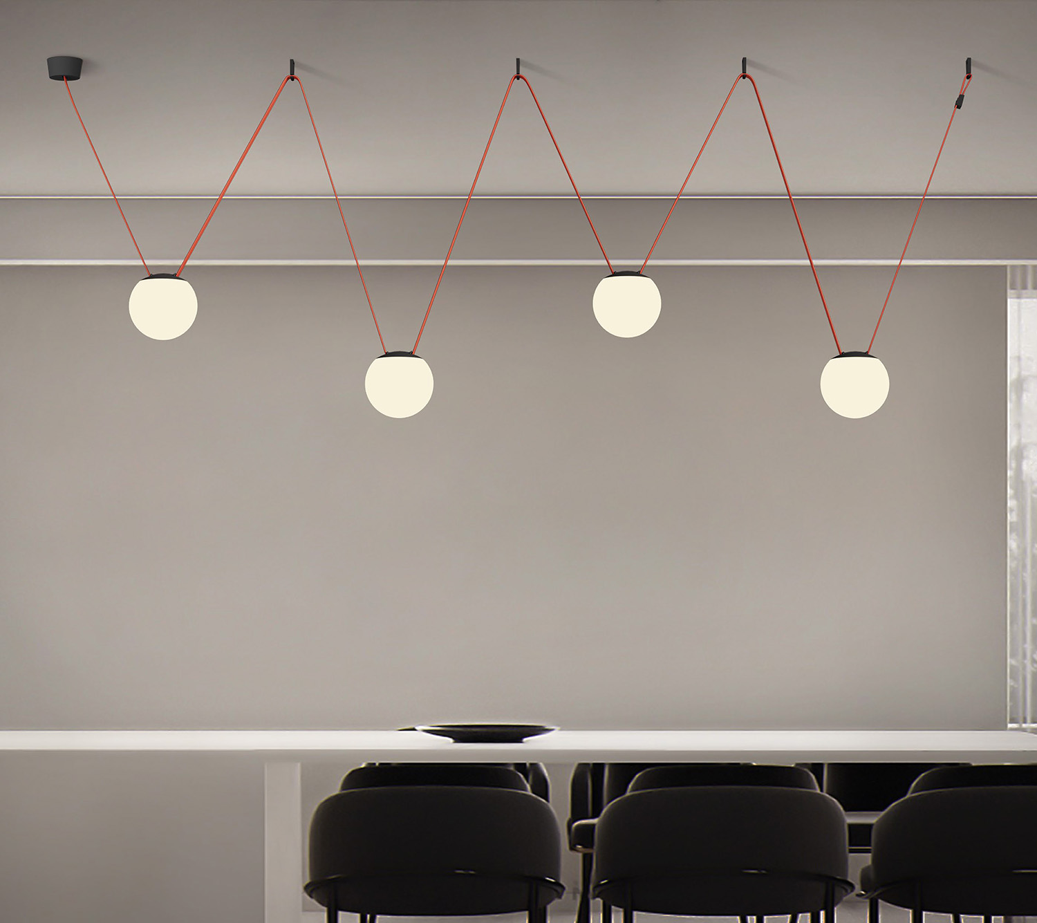 DK5552-BK Cветильник для трека-ремня Belty, серия Orb, со светодиодом, D180*H181мм, 48V DC, 10W, RA90, 120°, 4000K, IP20, белый, акрил