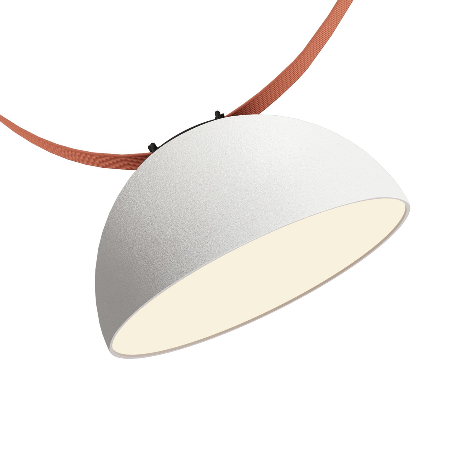 DK5560-WH+BK Cветильник для трека-ремня Belty, серия Flow, со светодиодом, D220*H117мм, 48V DC, 24W, RA90, 120°, 4000K, IP20, белый с черным, алюминий