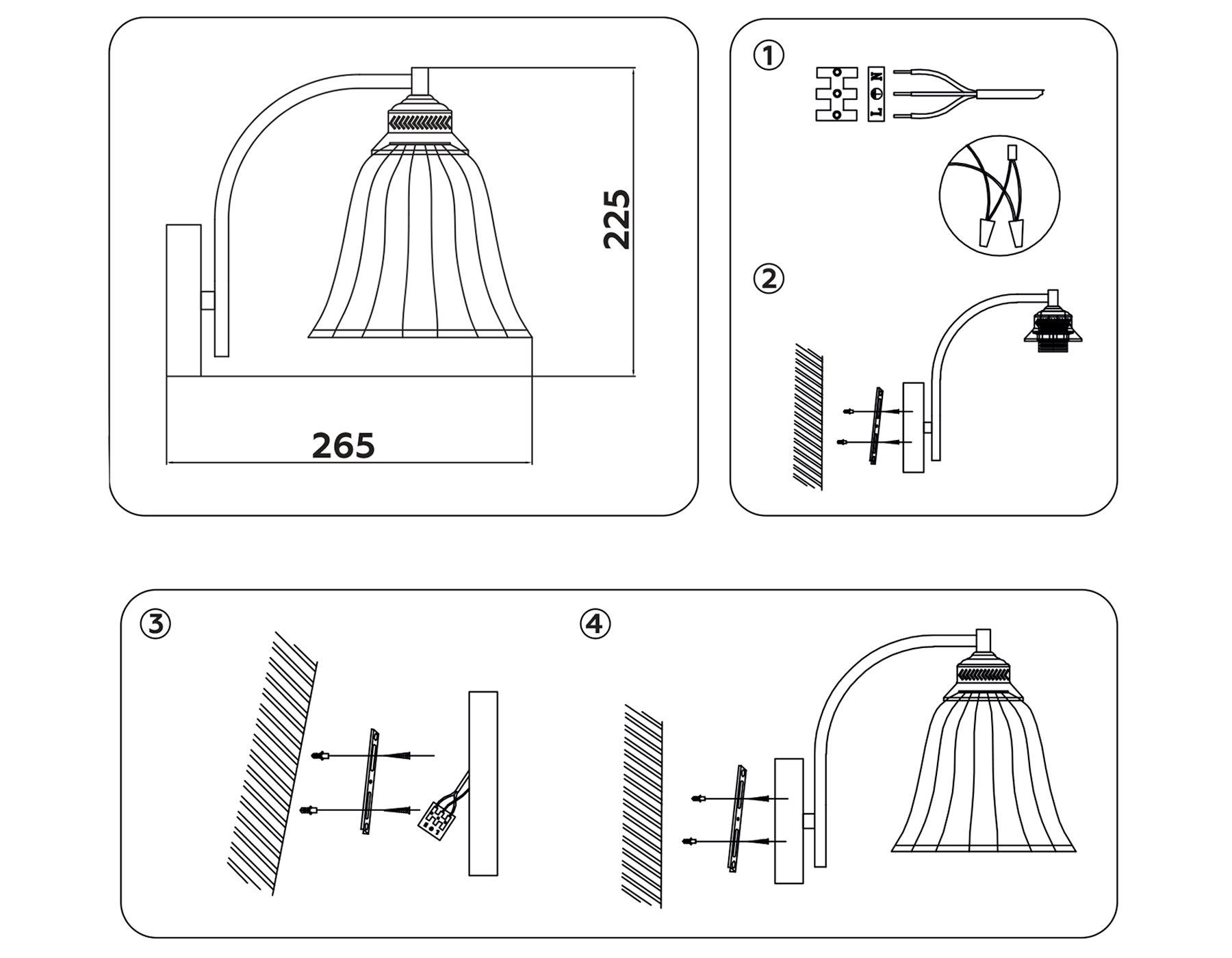 TR3052 WH/GD/FR белый/золото/белый матовый E27 max 40W 225*163*265