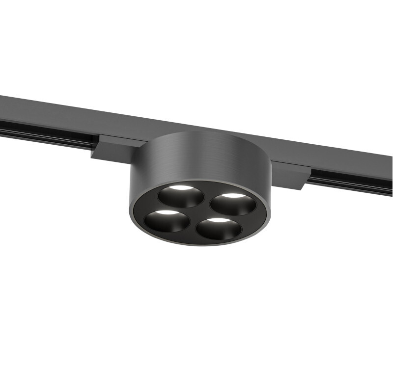 DK5772-DN Светильник для трека SHINE GRILL со светодиодом, D74*H28, 48V DC, 6W, RA?90, 3000K, IP20, темный никель, алюминий