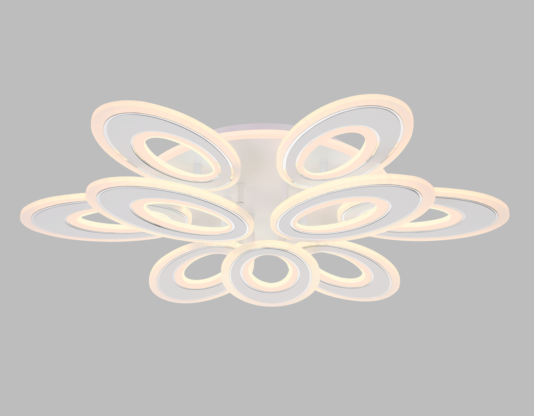 FA8933/6+3 WH/CH белый/хром 255W 3000K-6400K 740*660*120 (ПДУ РАДИО 2.4G)