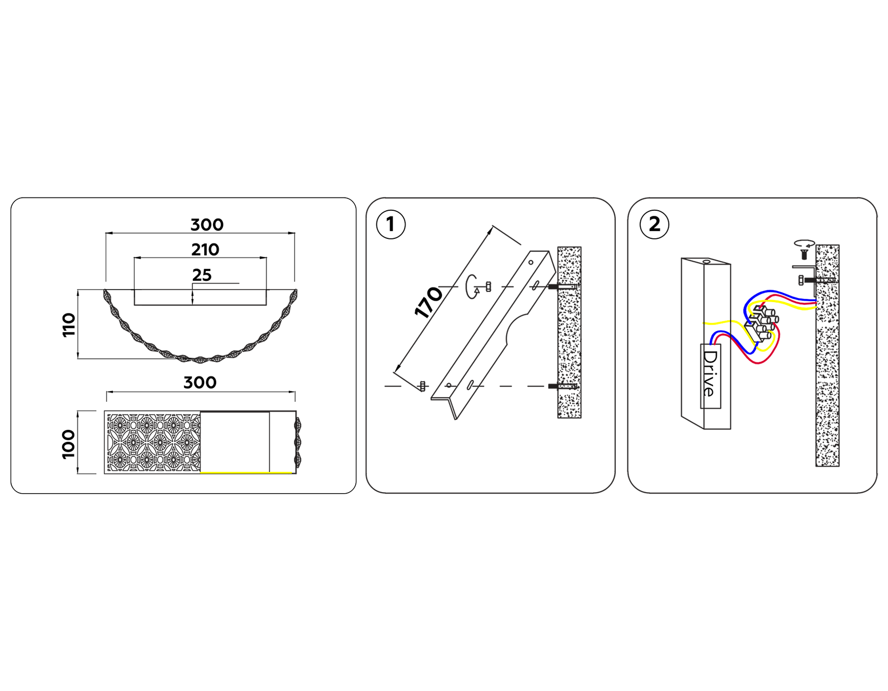 FA9411 WH/CH белый/хром 4200K 12W 300*110*100