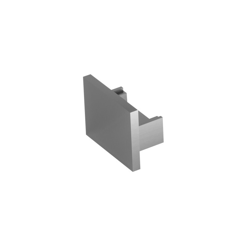 TR5735-DN Торцевая заглушка низкая, для использования без экрана, для трека Shine, серия Base, комплект 2 шт, темный никель, алюминий