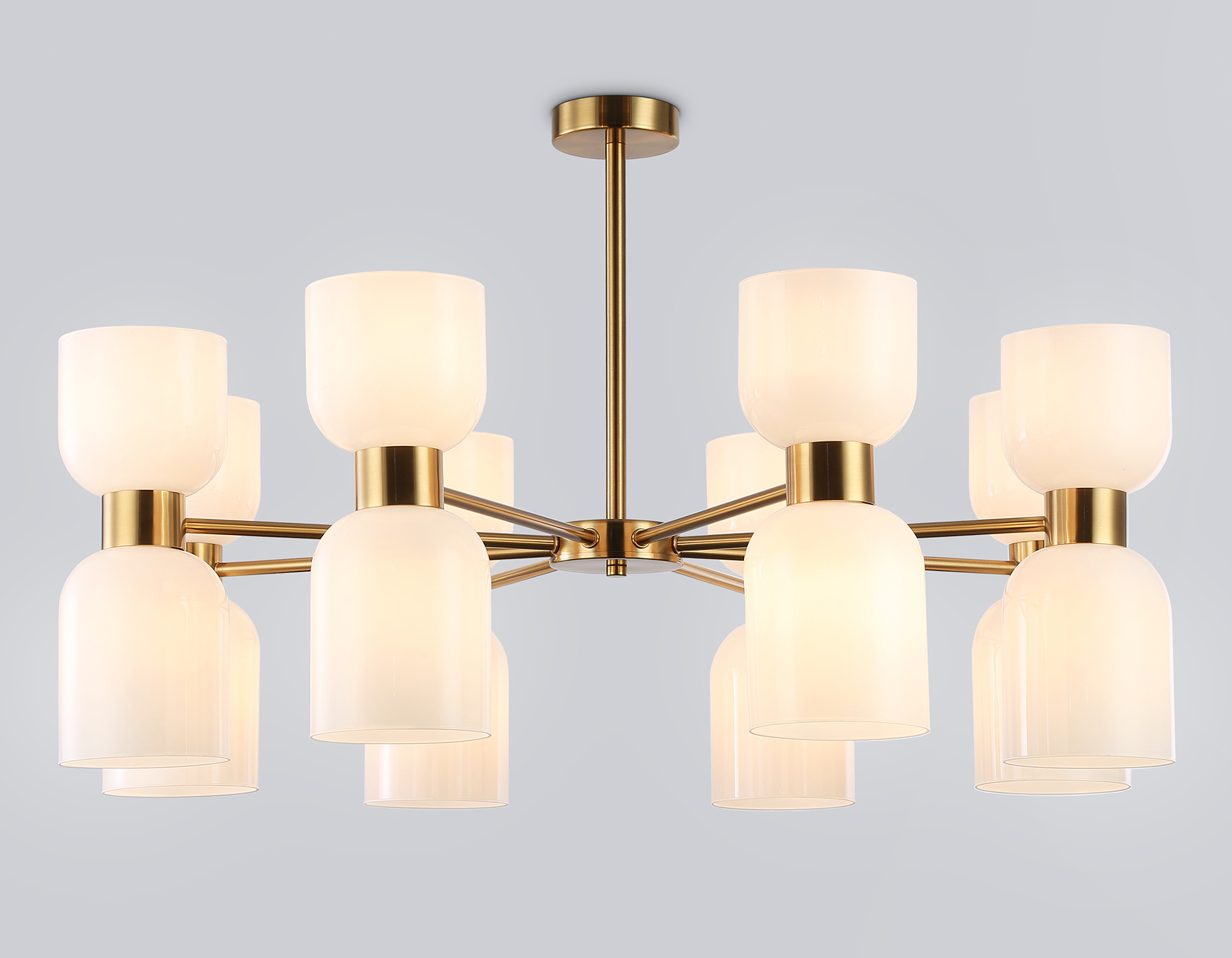 LH56095/16 BS/FR латунь/белый матовый E14*16 max 40W D860*510