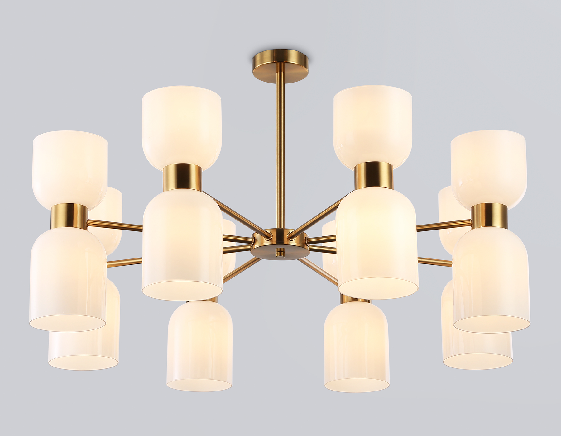 LH56095/16 BS/FR латунь/белый матовый E14*16 max 40W D860*510