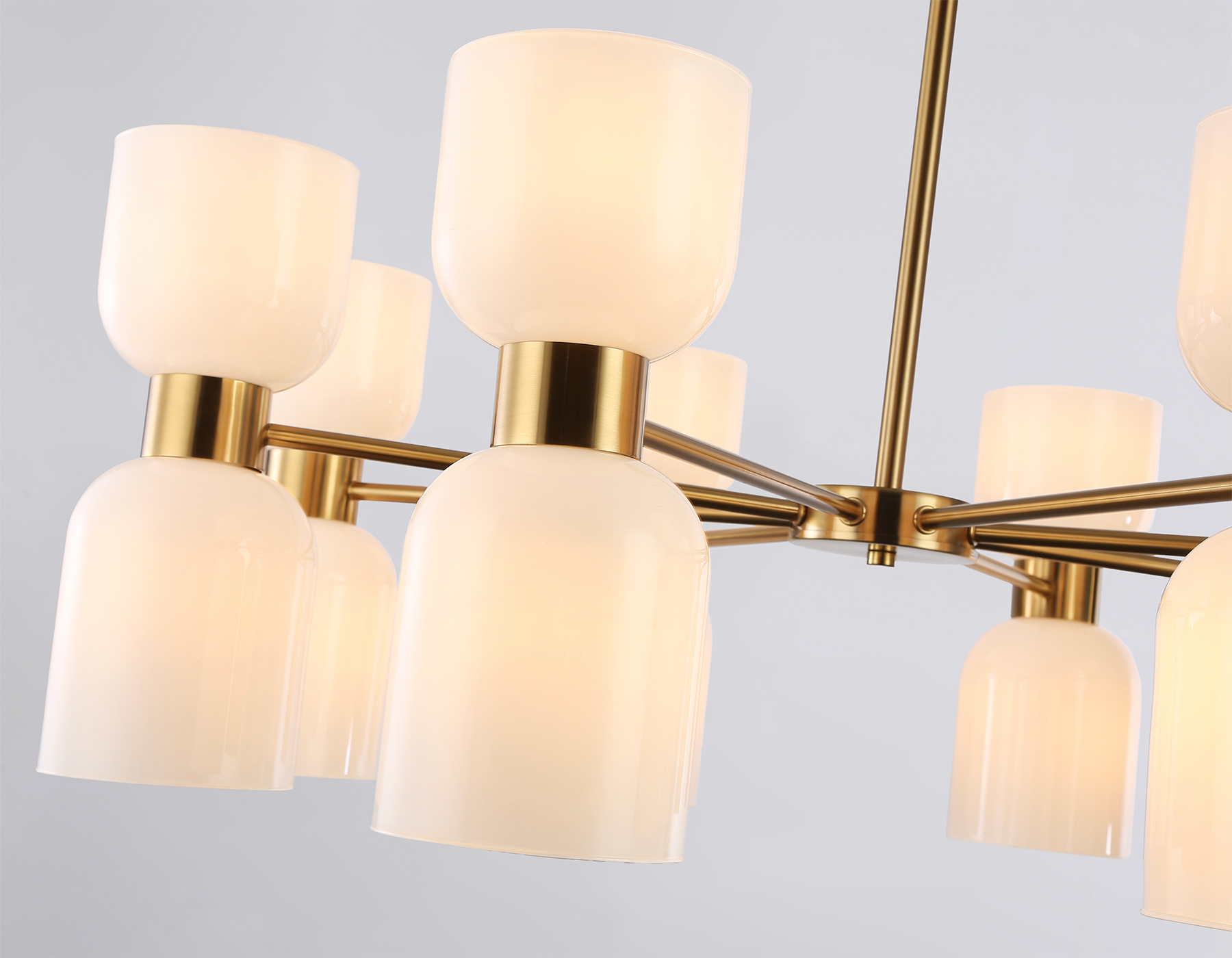 LH56095/16 BS/FR латунь/белый матовый E14*16 max 40W D860*510