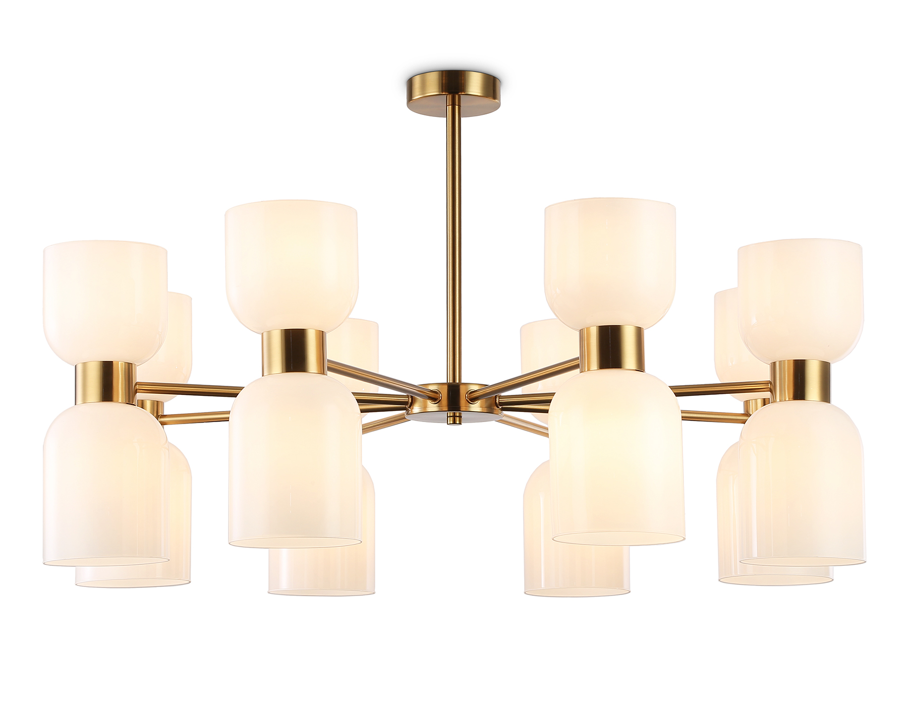 LH56095/16 BS/FR латунь/белый матовый E14*16 max 40W D860*510