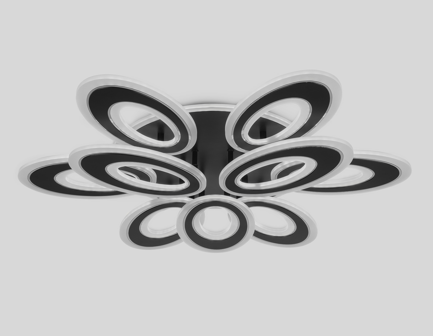 FA8938/6+3 BK/CH черный/хром 255W 3000K-6400K 740*660*120 (ПДУ РАДИО 2.4G)