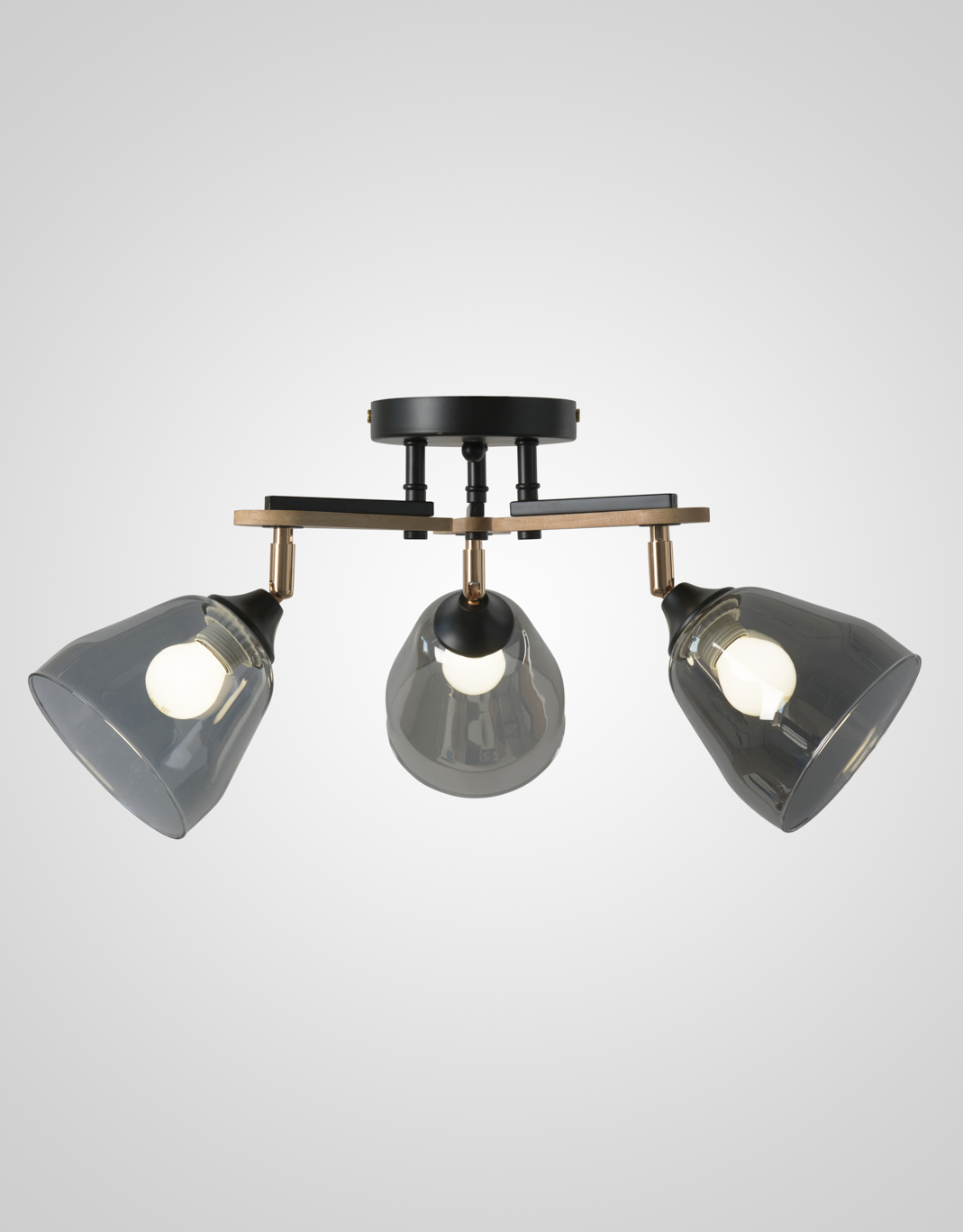 Потолочная люстра SL4676-3 BK+Wood 000060407