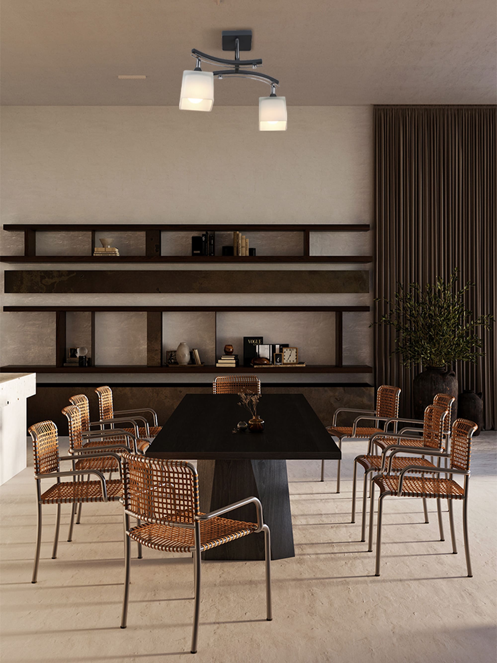 Потолочный светильник P9574-2 BK+CR 000023915