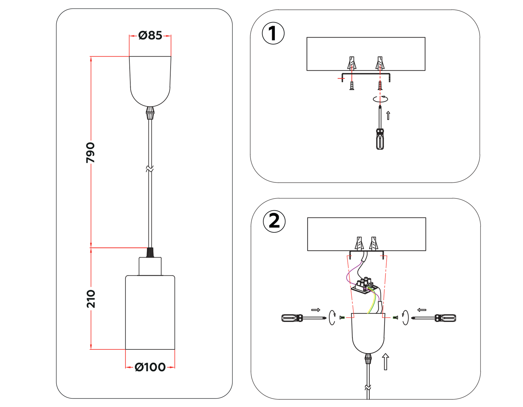 TR3695 BK/SM черный/дымчатый E27 max 40W D100*1000