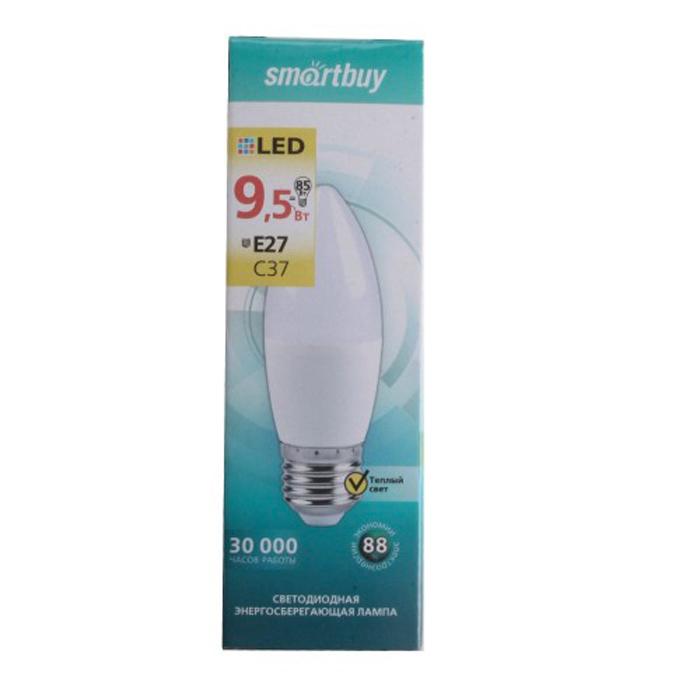 Светодиодная (LED) Лампа Smartbuy-C37-9,5W/3000 (SBL-C37-9_5-30K-E27)