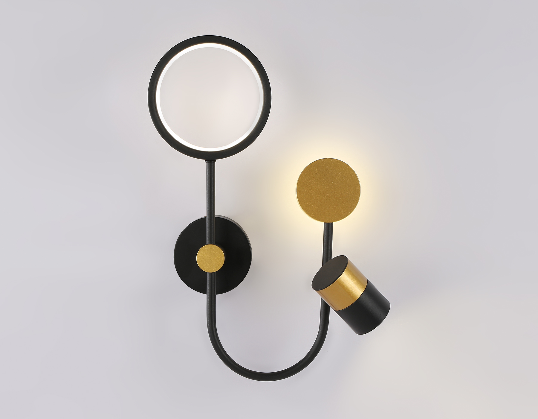 FL51602/3 BK/GD черный/золото 11W 4200K+GU10 424*275*100