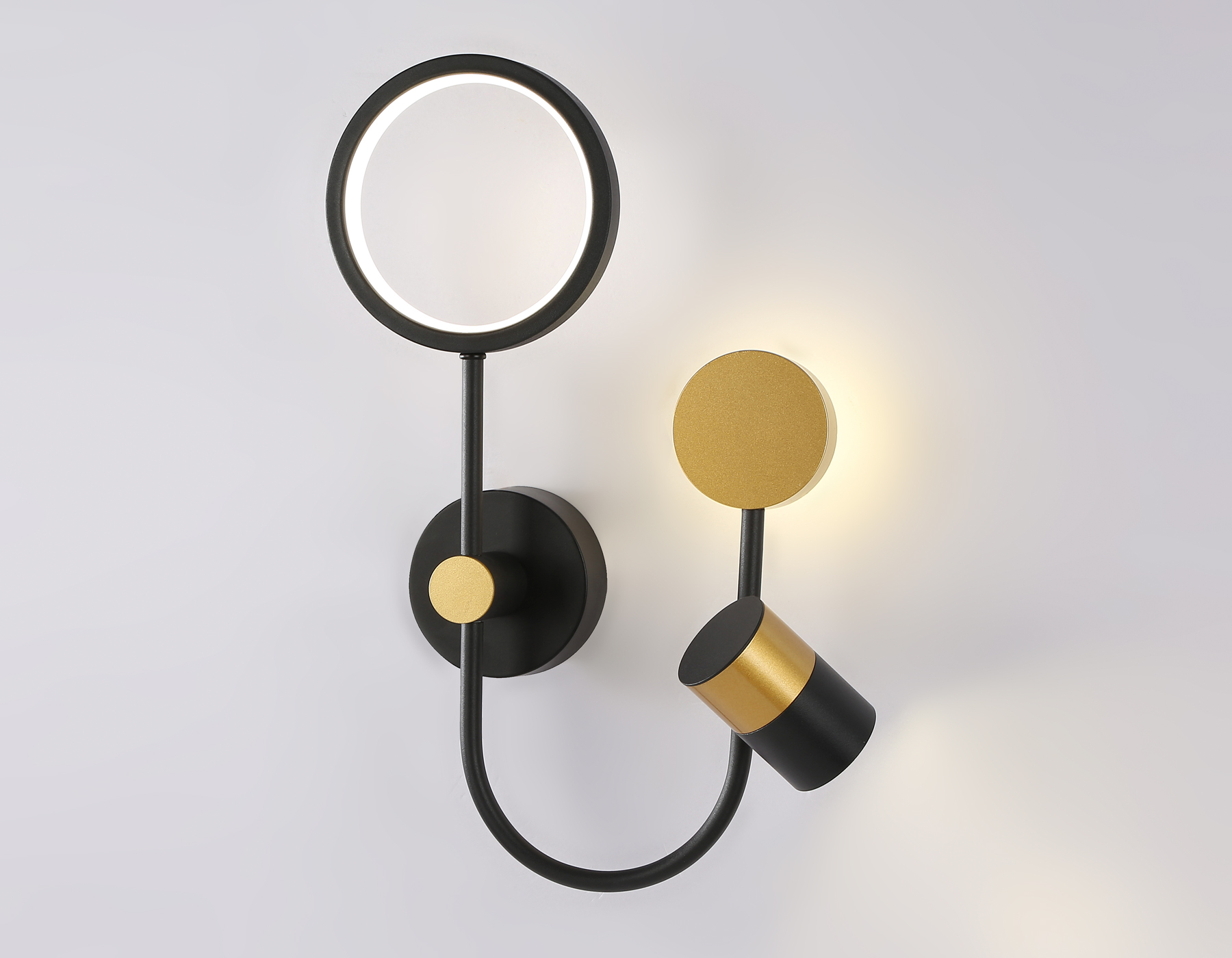 FL51602/3 BK/GD черный/золото 11W 4200K+GU10 424*275*100