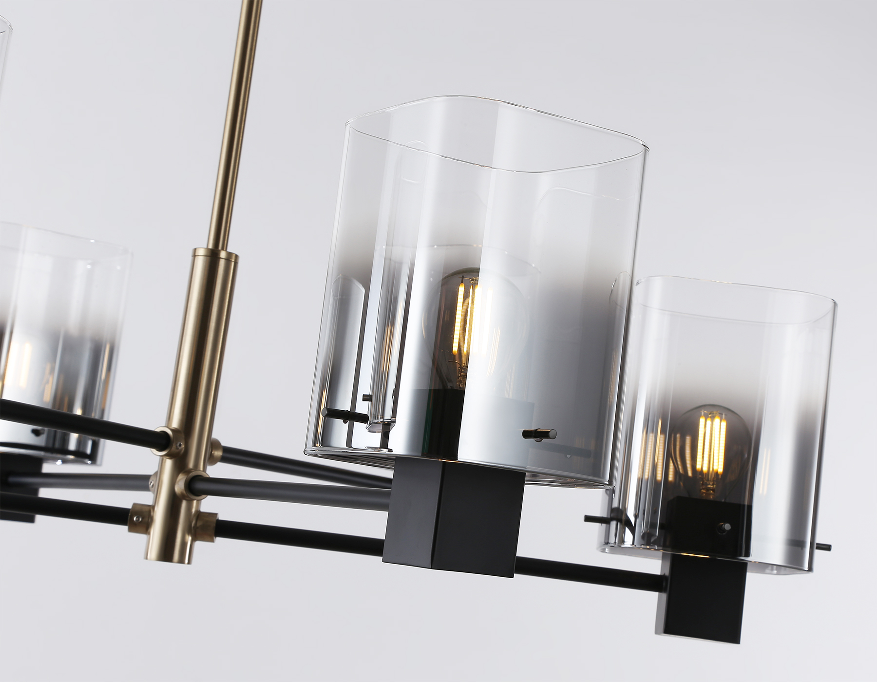 LH57041/6 BK/DBS/SM черный/темная латунь/дымчатый E14/6 max 40W D690*690