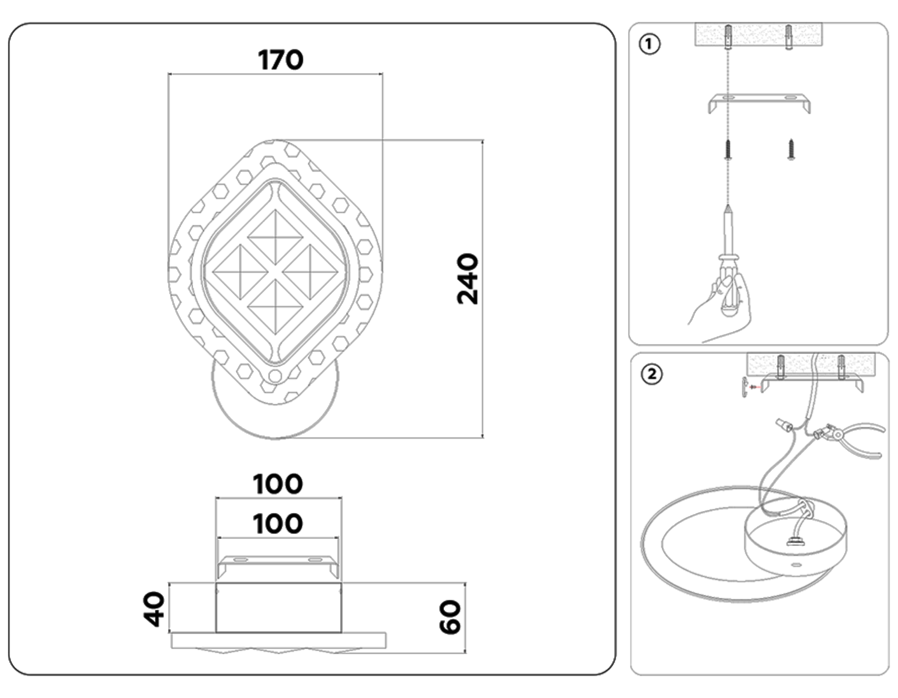 FA277 WH белый 12W 240*170*60