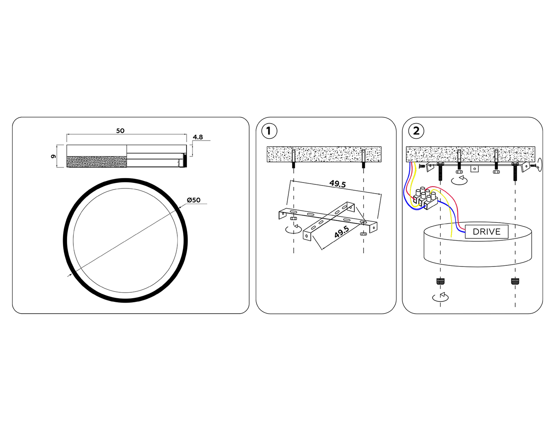 FA9431 WH белый 90W D500*90 (ПДУ РАДИО 2.4)