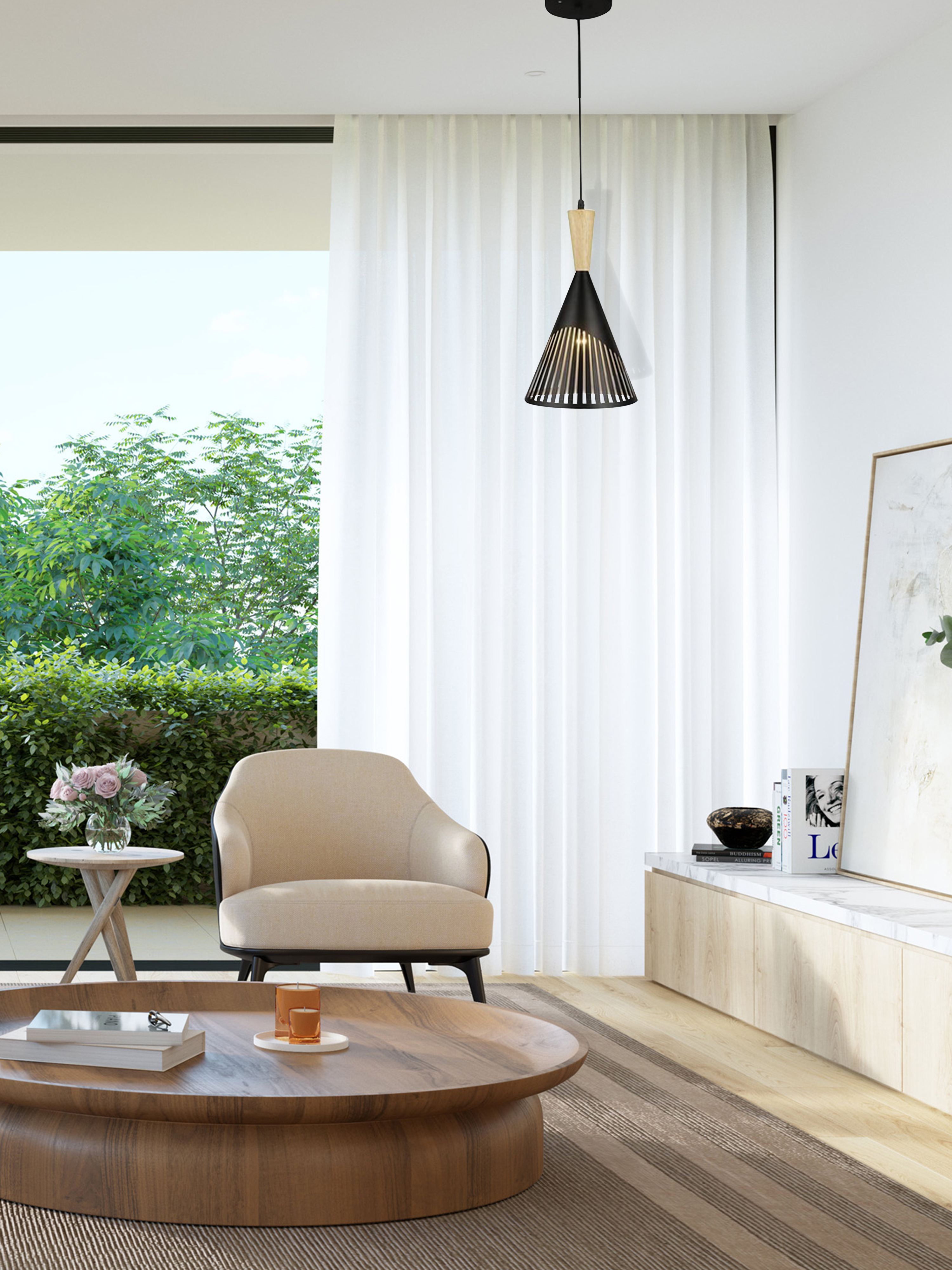 Подвесной светильник PS7238-1 BK 000056964