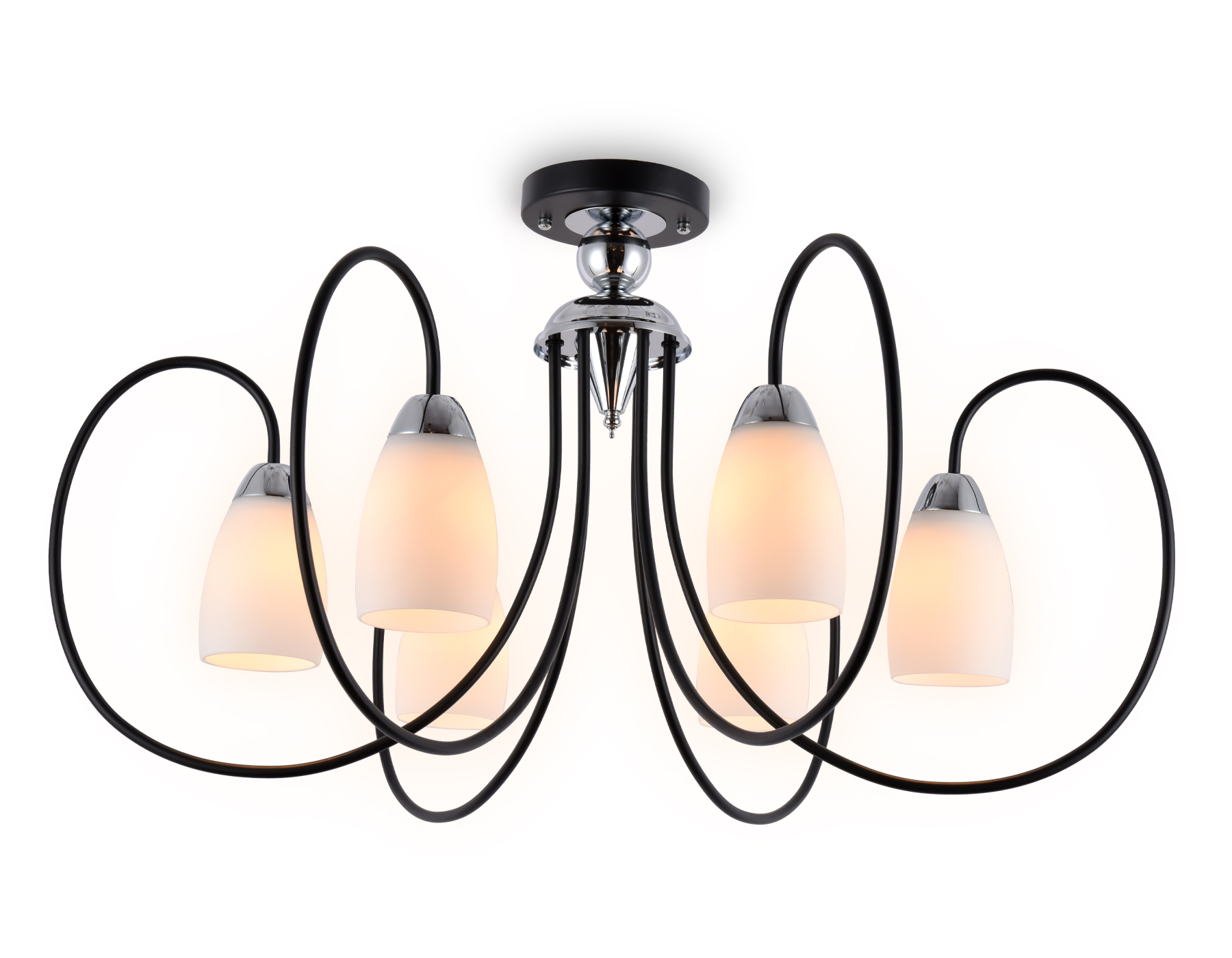 TR3121/6 BK/CH черный/хром E27 max 40W D850*480