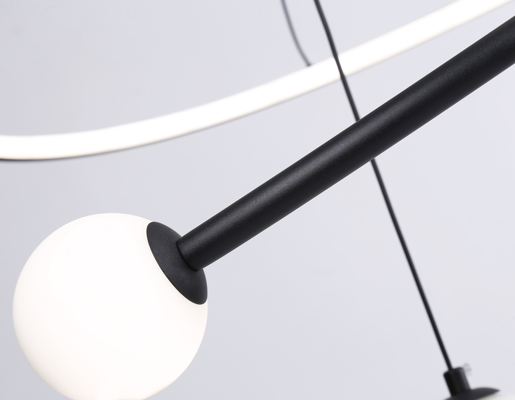 FL66303 BK черный 39W 3000K-6400K+G9 D500*1200 (ПДУ ИК)