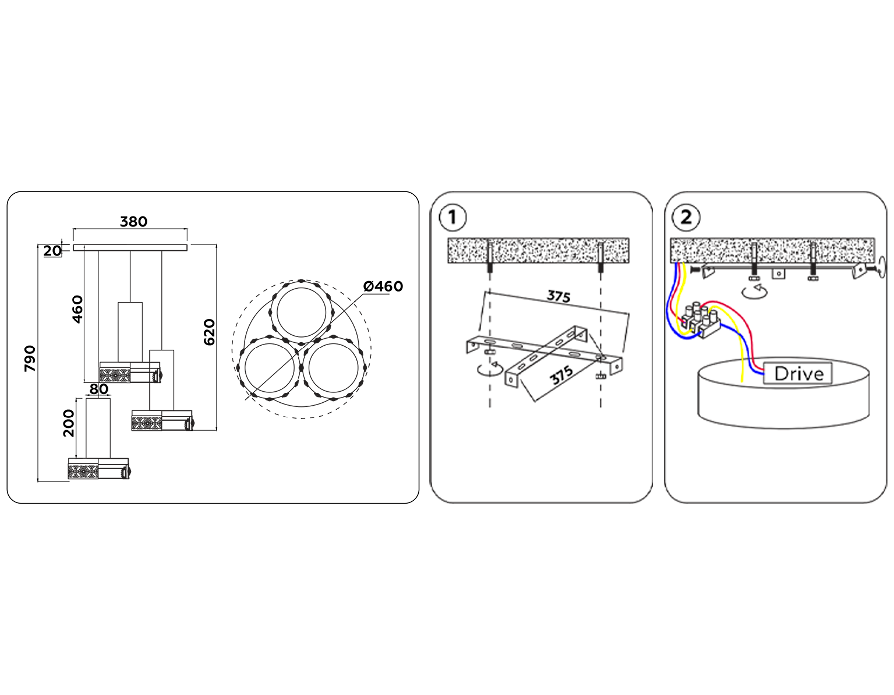 FA9492/3 WH/CH белый/хром 54W 4200K D460*790 (без ПДУ)