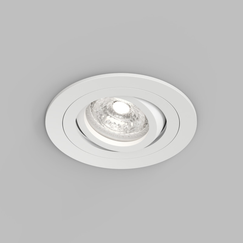 DK2110-WH Встраиваемый влагозащищённый светильник HYDRO, IP44, до 15 Вт LED, GU10, алюминий, белый