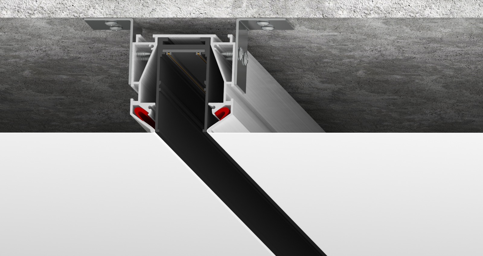 TR3044-AL Закладной профиль SMART PROFI для натяжного потолка 2м