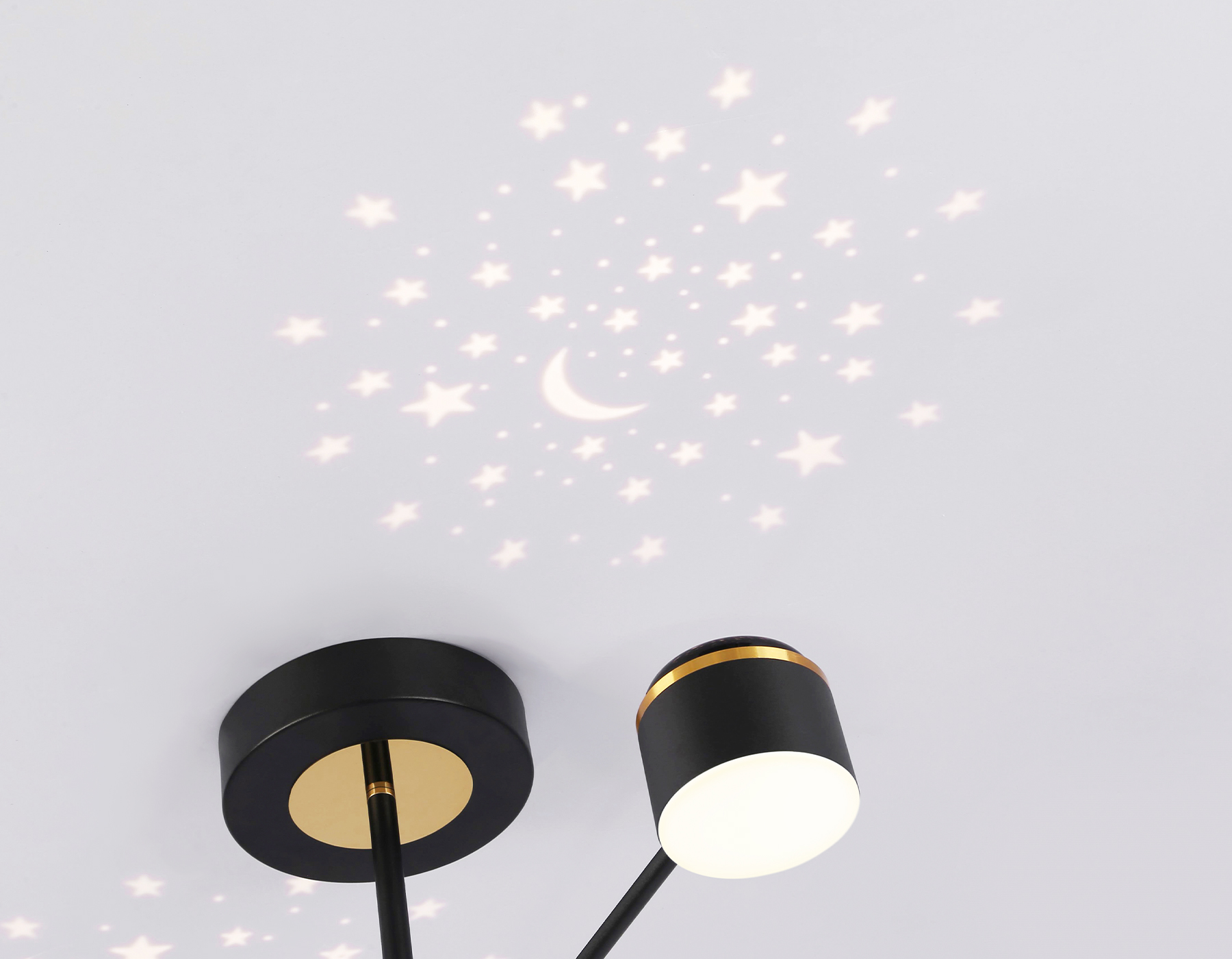 FL51632/4+1 BK/GD черный/золото 3000K-6400K 48W 910*745*300 (ПДУ ИК)