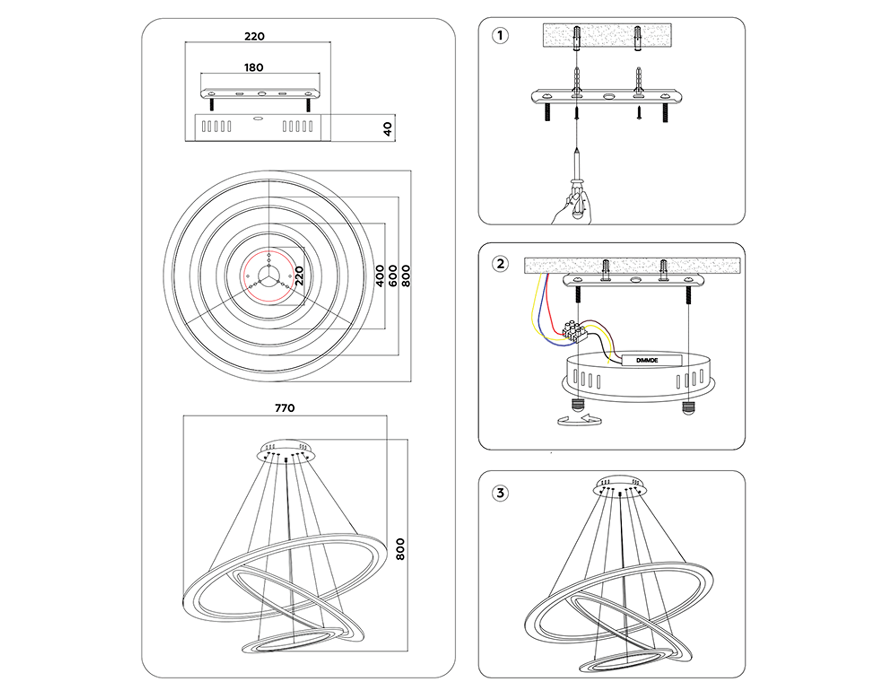 FA4359/3 WH белый 145W 3000K/4200K/6400K D800*800 (ПДУ РАДИО 2.4G)