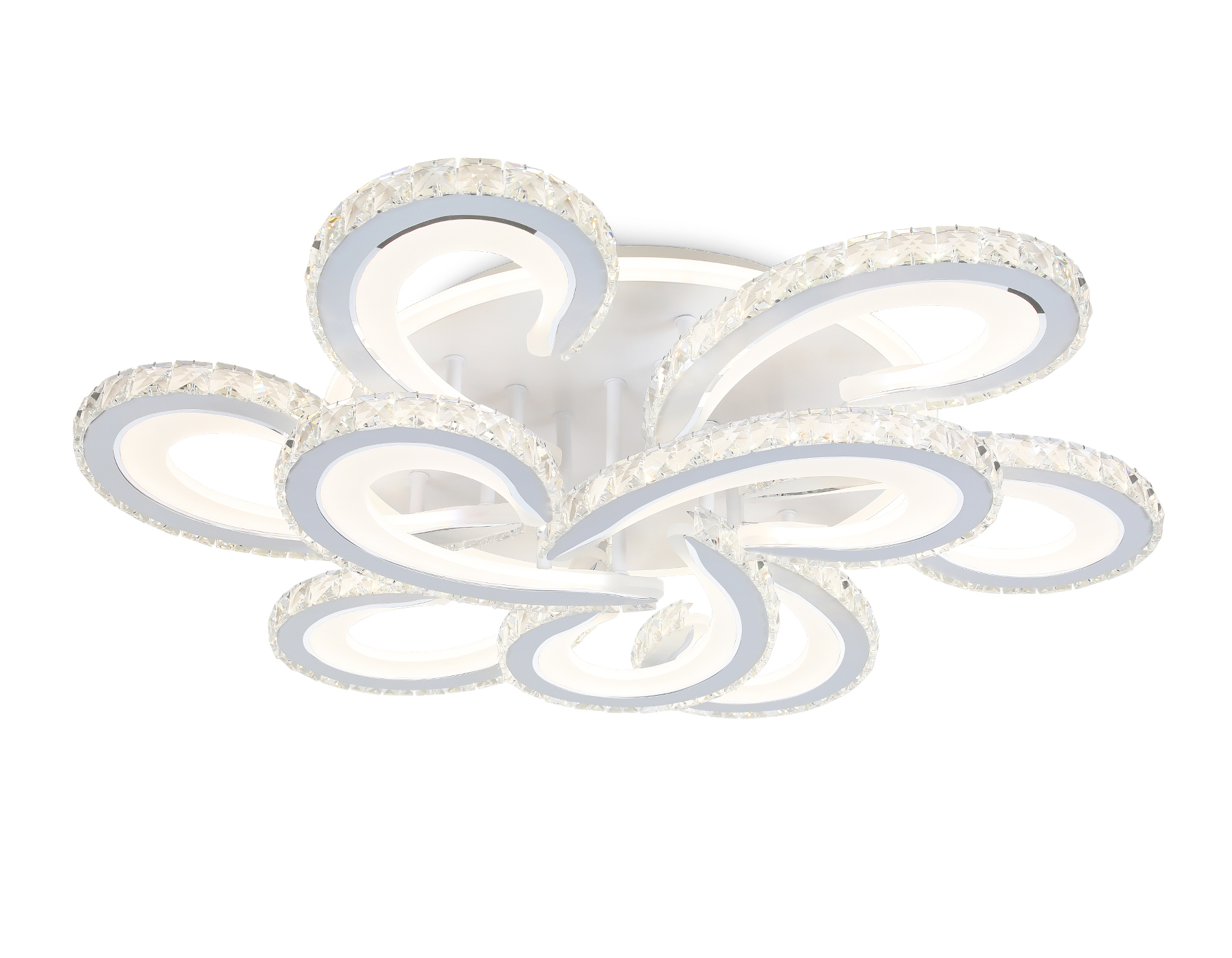 FA1704/6+3 WH/CH белый/хром 255W 3000K-6400K 610*610*130 (ПДУ РАДИО 2.4G)