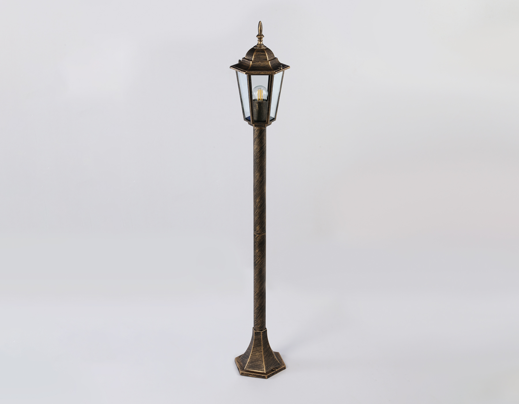 ST2039 GD/BK/CL золото/черный/прозрачный IP54 E27 max 40W D150*1100