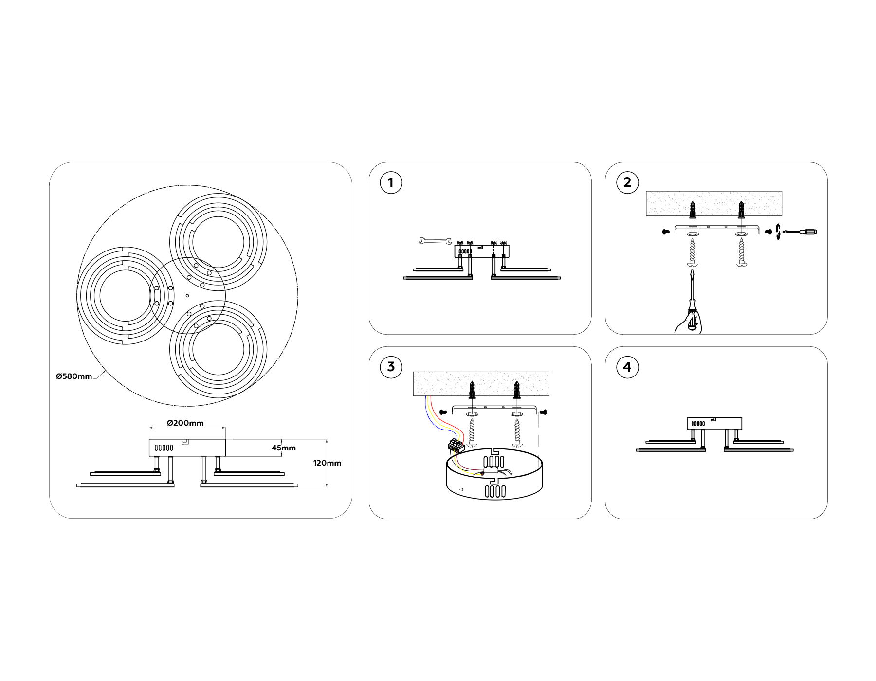 FA8943/3+3 WH белый 79W 3000-6000K D580*120 (ПДУ ИК)