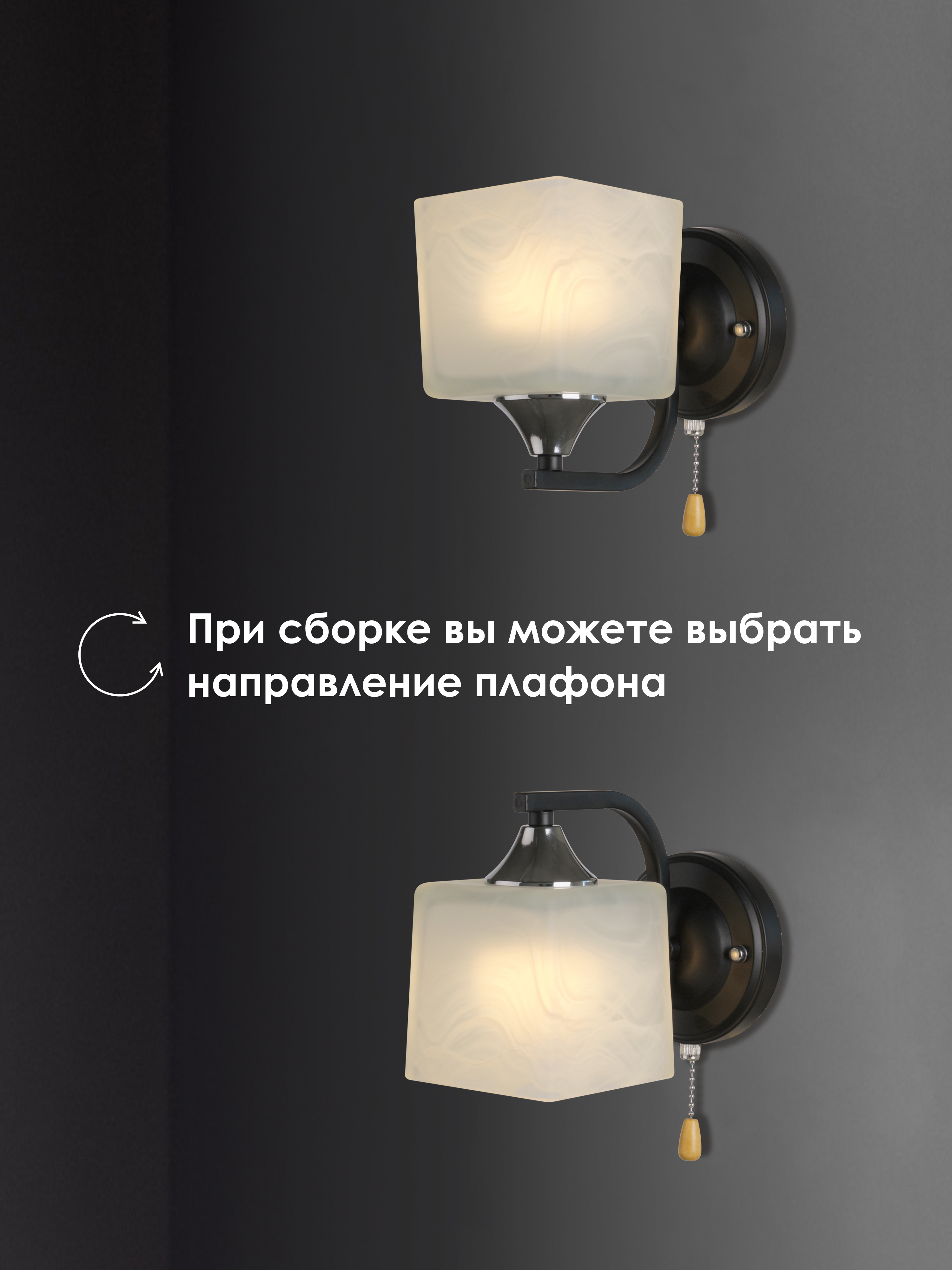 Настенный светильник P6520-1W BK 000050566