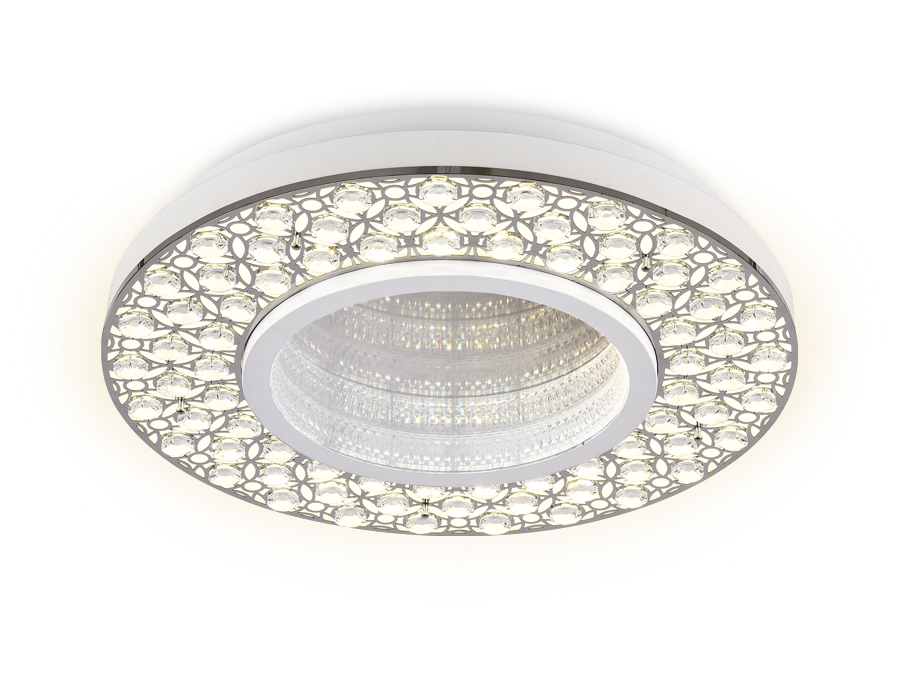 FA9448 WH/CH белый/хром 102W D500*85 (ПДУ РАДИО 2.4)