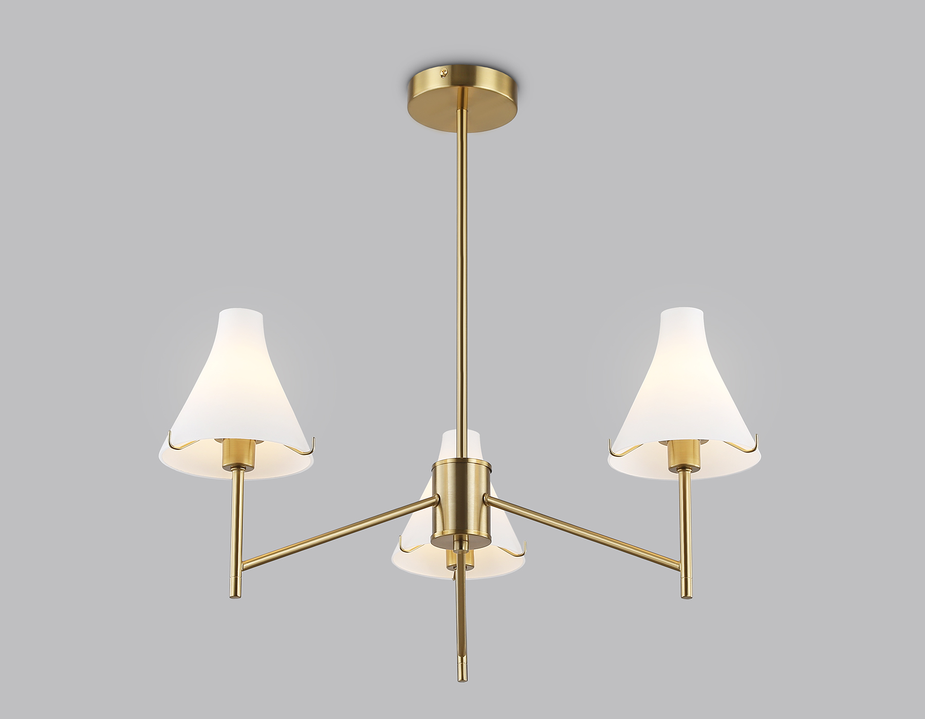 LH57131/3 BS/FR латунь/белый матовый E14/3 max 40W D650*590