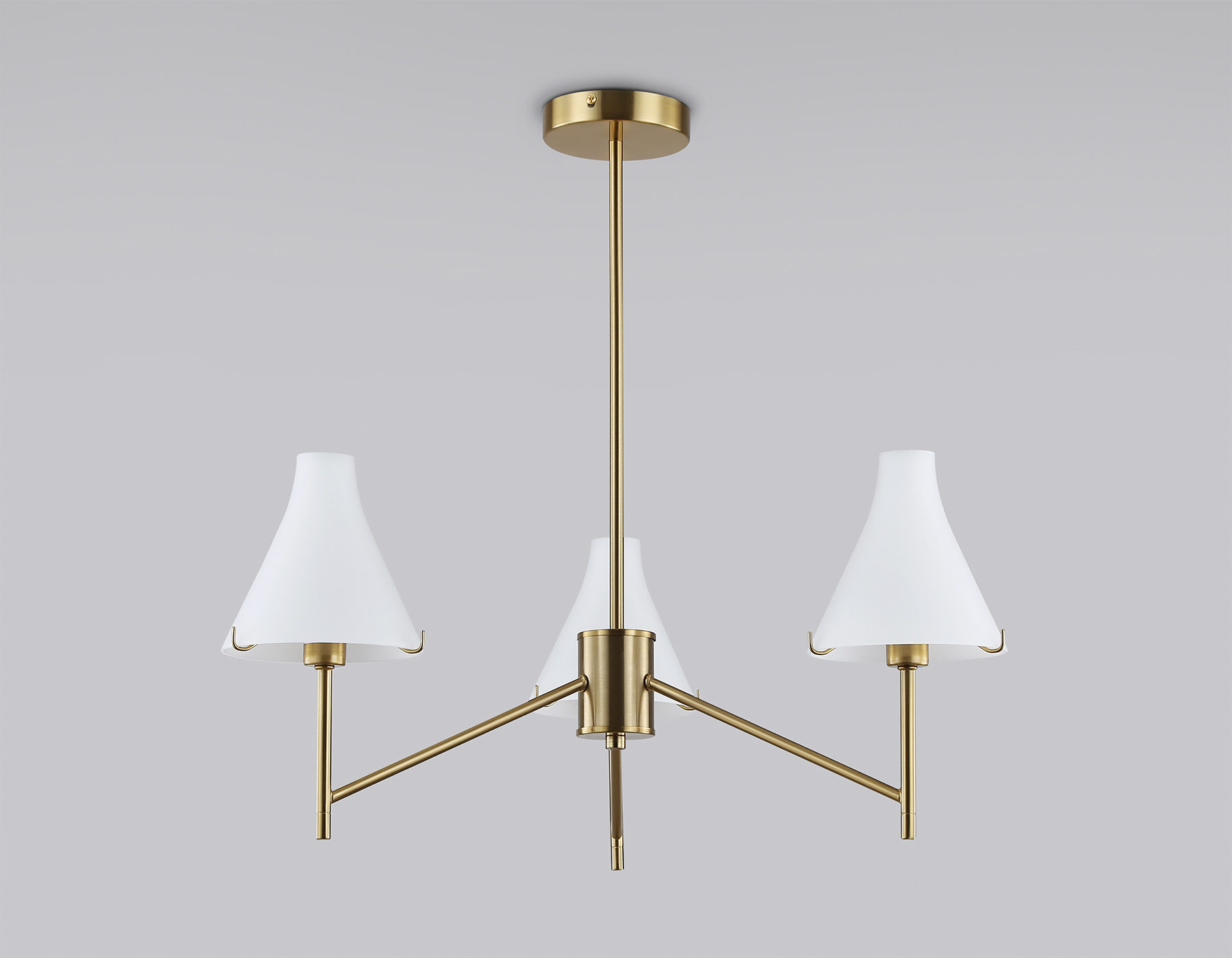 LH57131/3 BS/FR латунь/белый матовый E14/3 max 40W D650*590