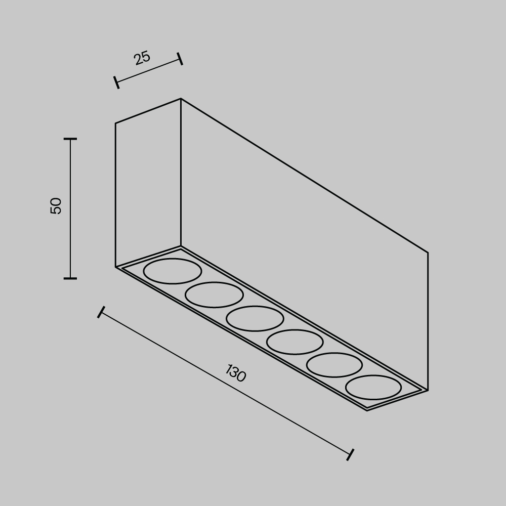 Потолочный светильник Technical C066CL-12W3-6K-W