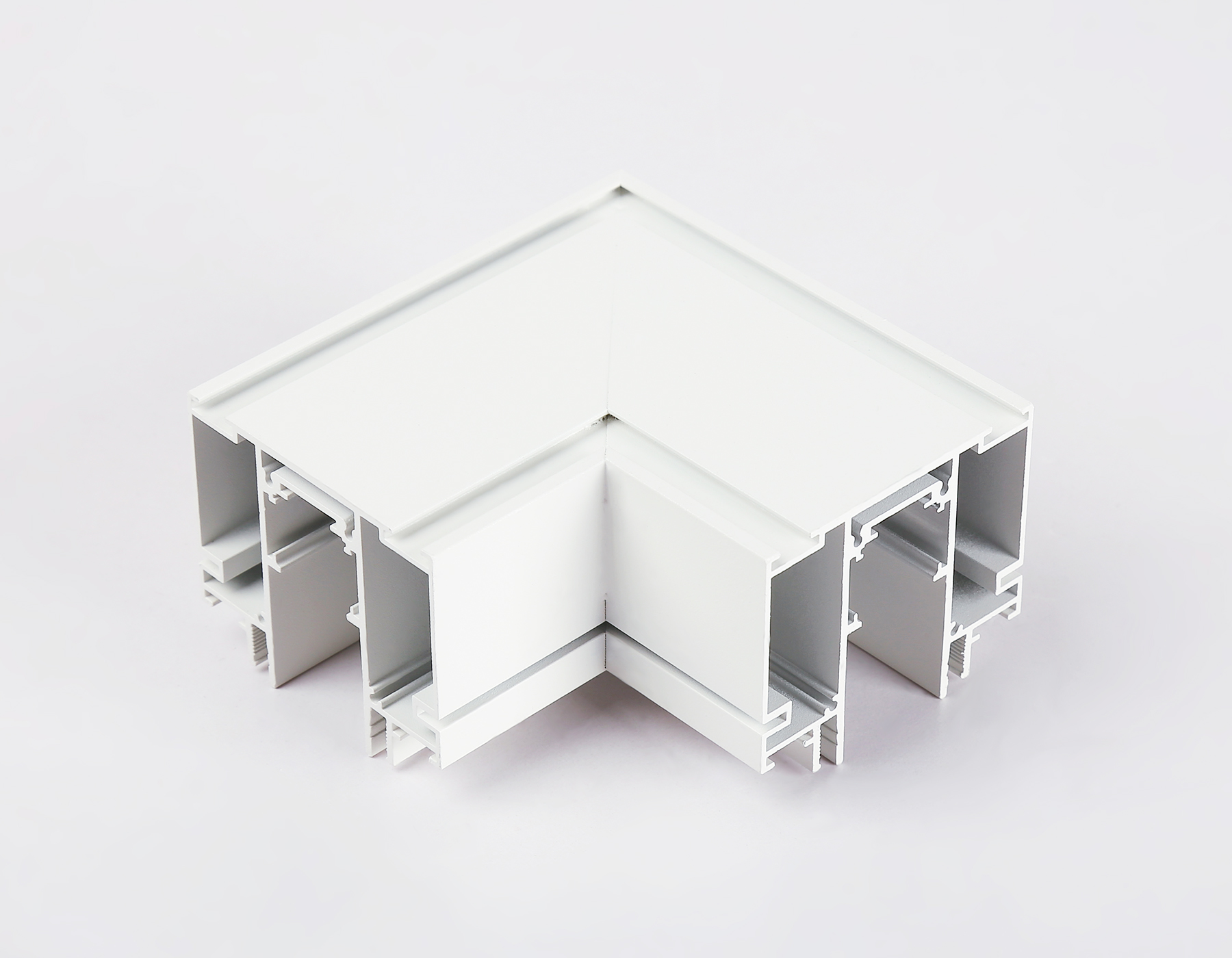 GL3391 WH белый коннектор угловой для шинопровода Magnetic 48V в натяжной потолок