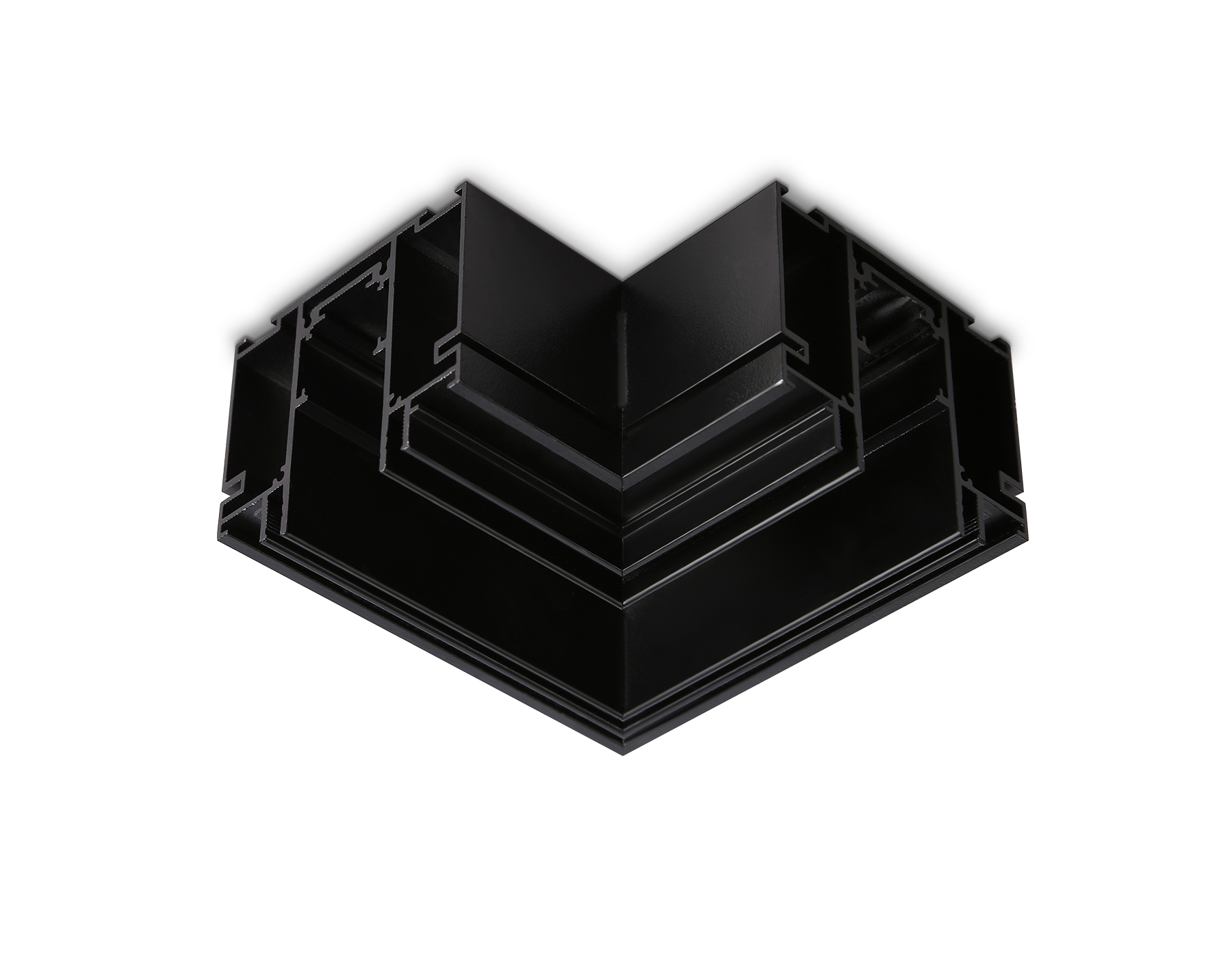 GL3392 BK черный коннектор угловой для шинопровода Magnetic 48V в натяжной потолок