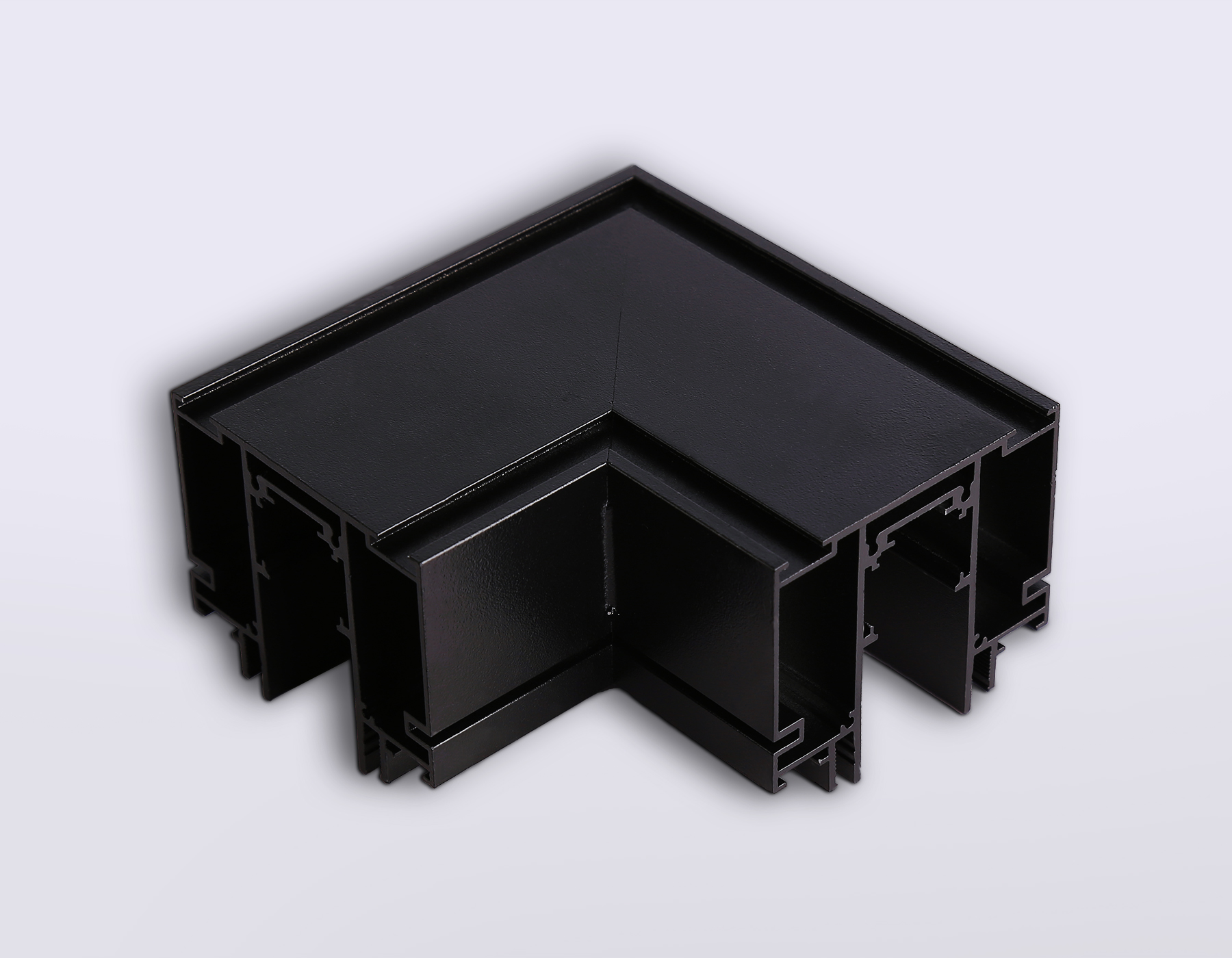 GL3392 BK черный коннектор угловой для шинопровода Magnetic 48V в натяжной потолок