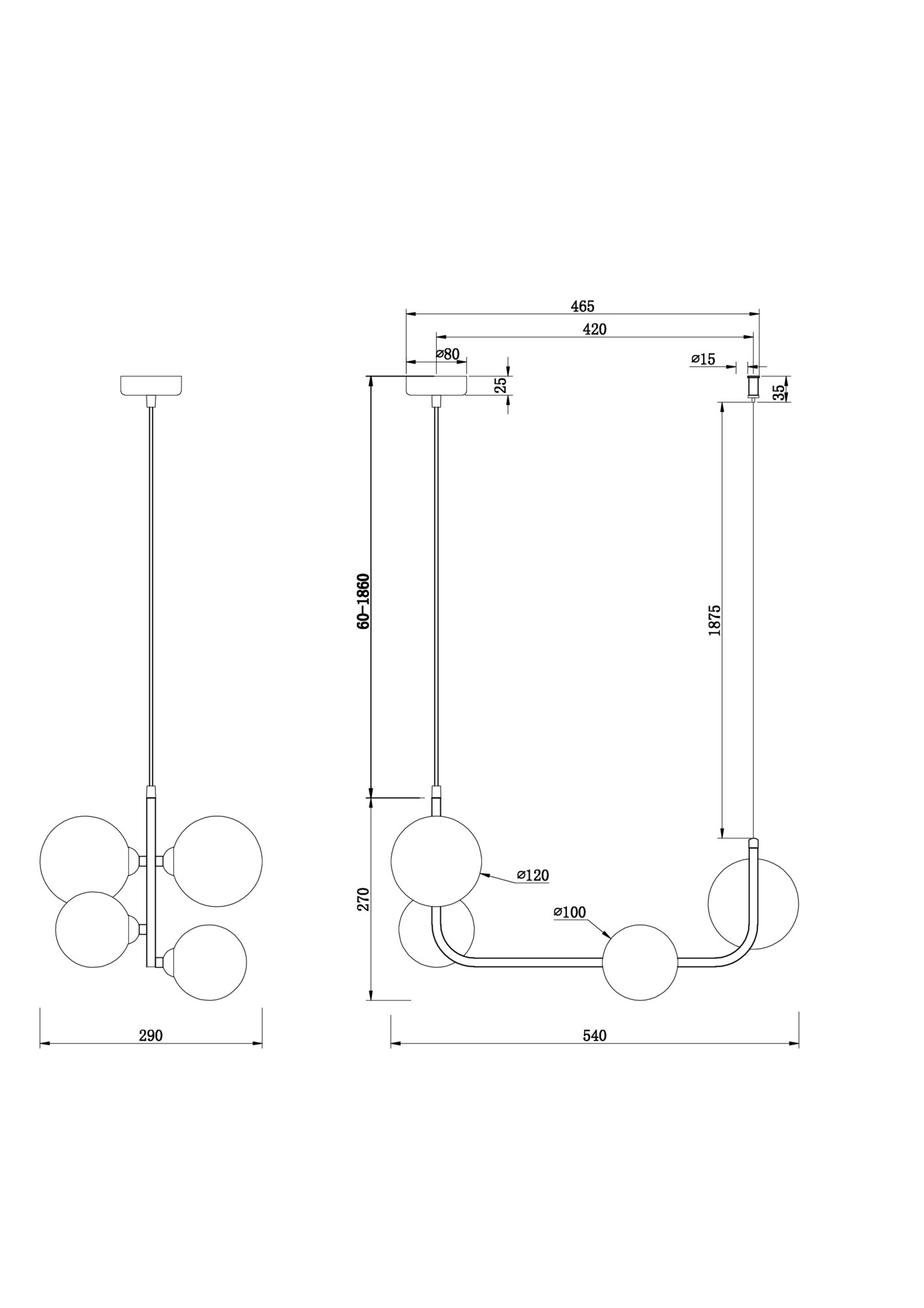 Люстра Freya FR4005PL-04B