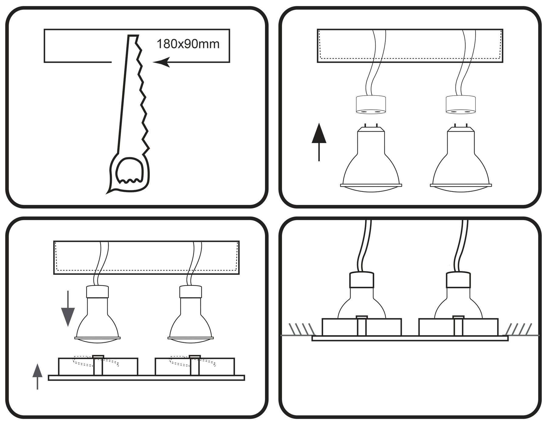 TN185/2 WH белый GU5.3 185*100*40